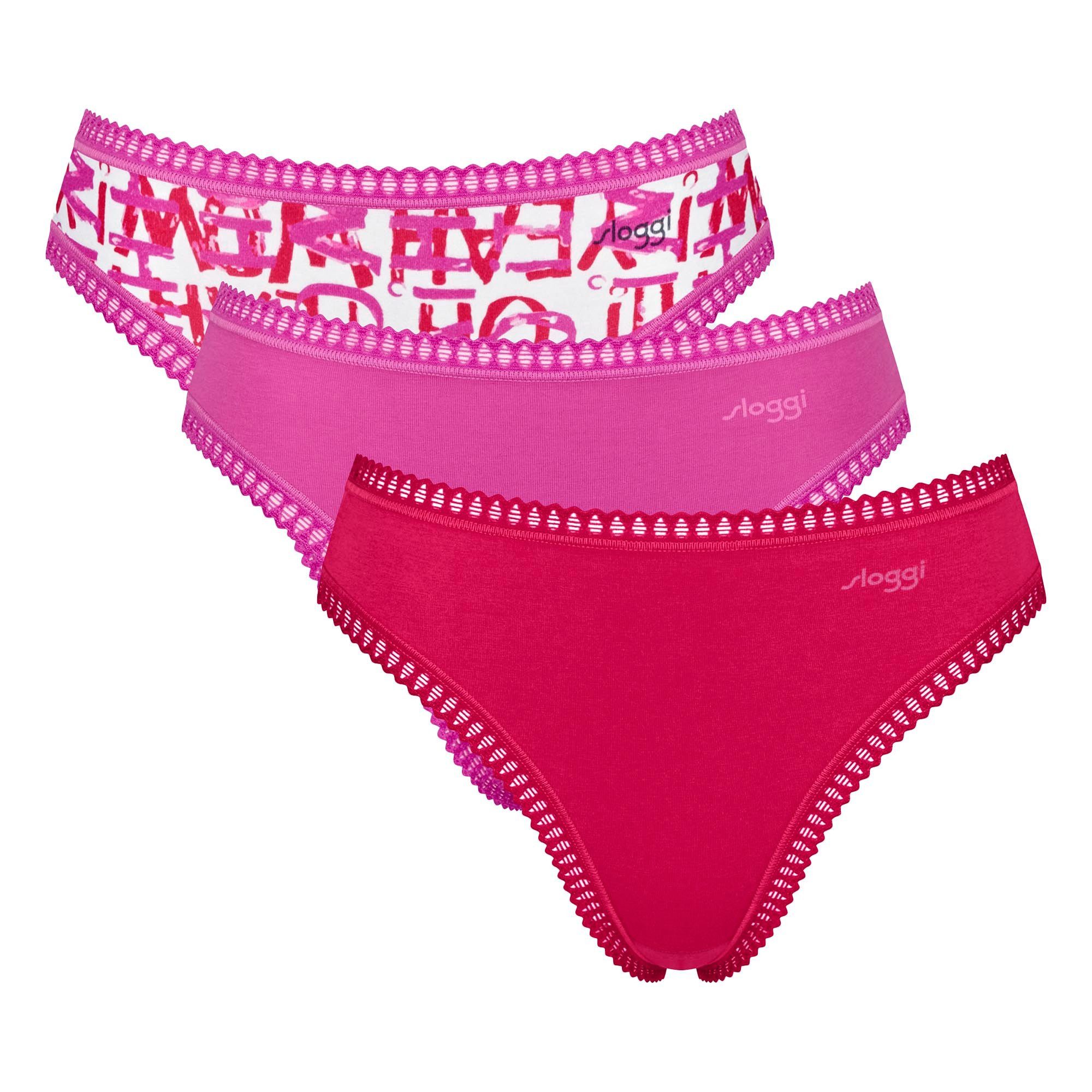 Slip Damen Slip 3er Pack Baumwolle