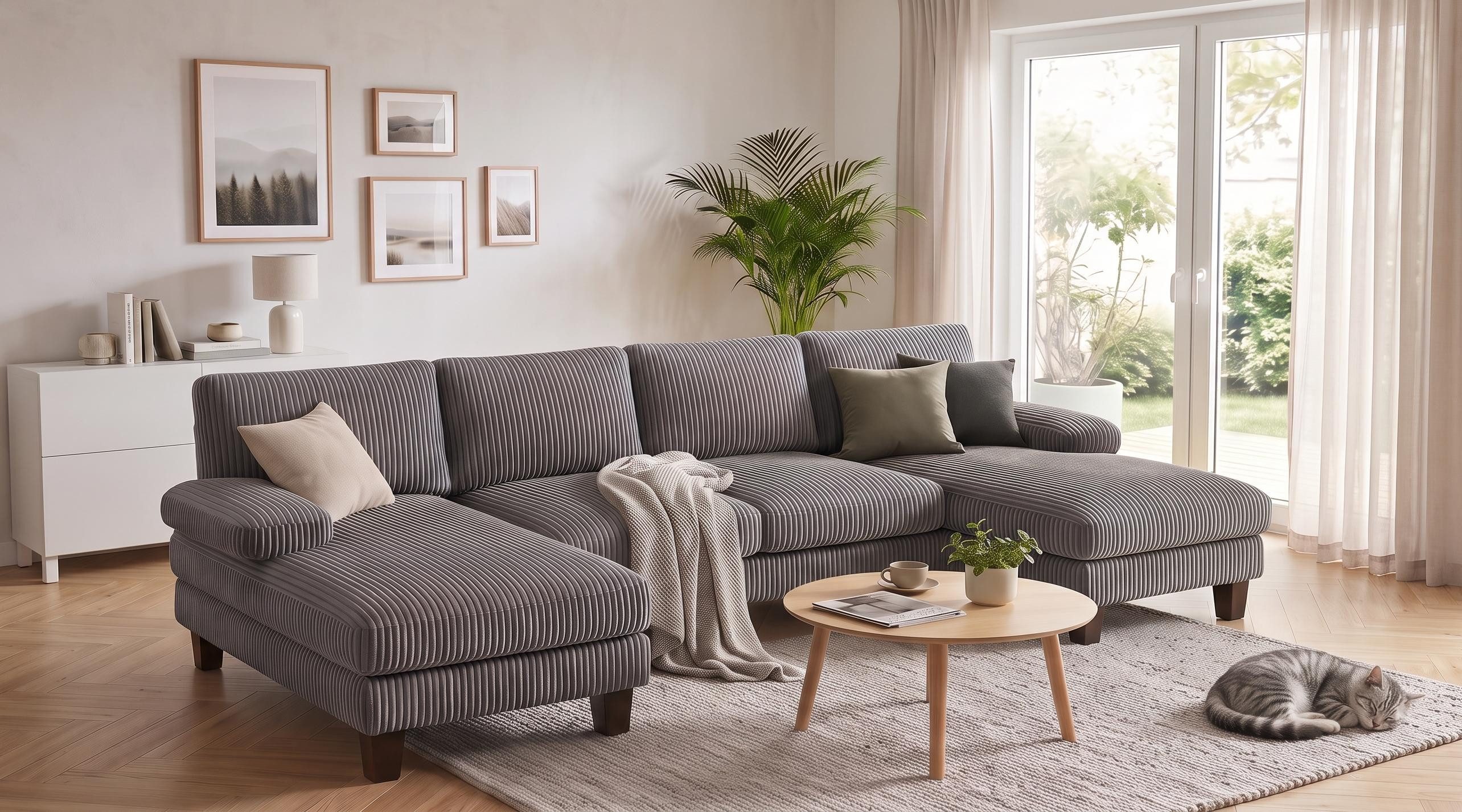 Bealife Ecksofa Soft&Cosy XL Big sofa, U-Form Couch, B:270 CM, mit zwei Chaise-Lounges
