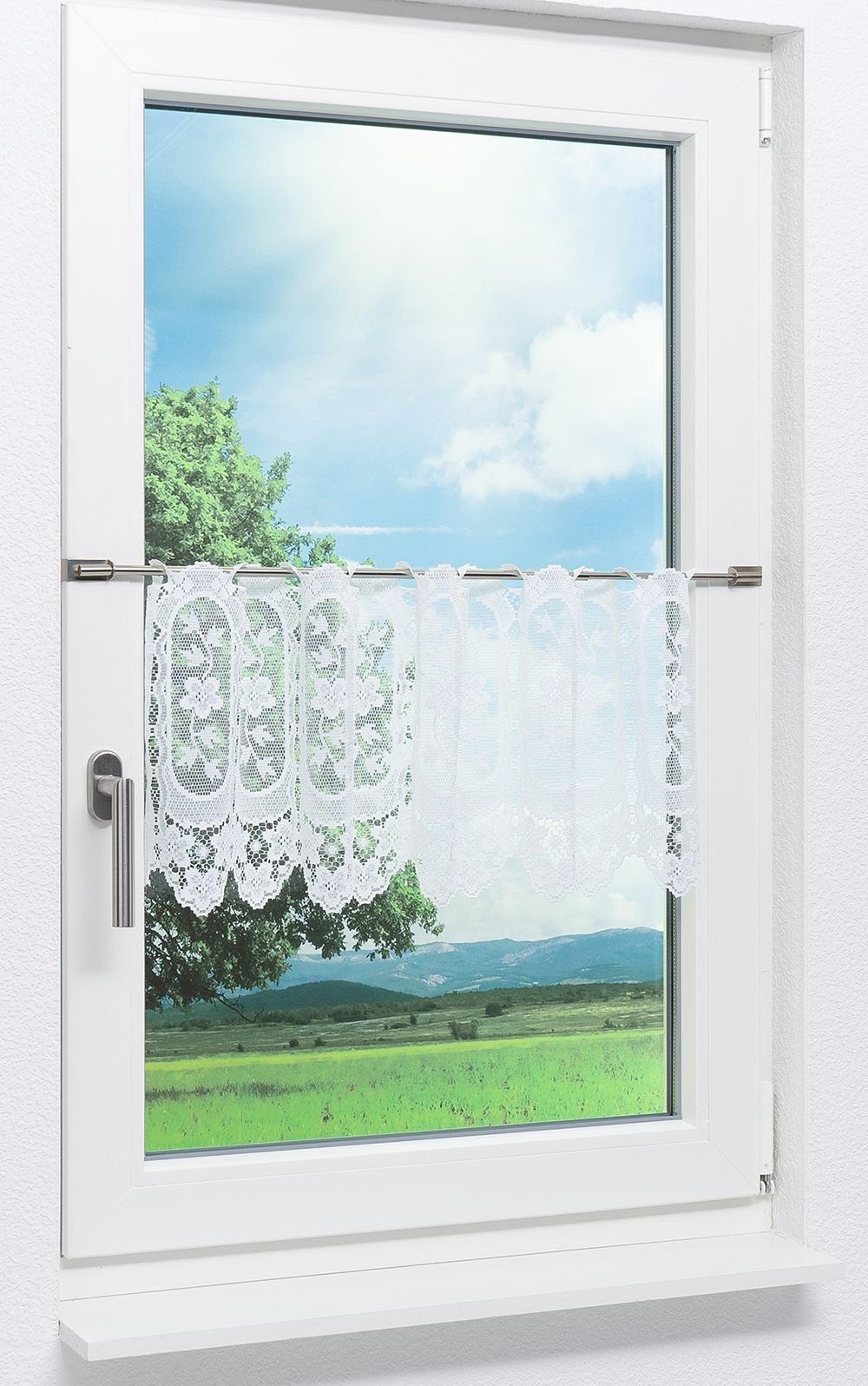 LYSEL® Scheibengardine Blumenliane, (1 St), transparent, günstig online kaufen