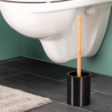 bremermann WC-Reinigungsbürste WC-Bürste SEGNO aus Bambus und Kunststoff, WC-Garnitur, schwarz