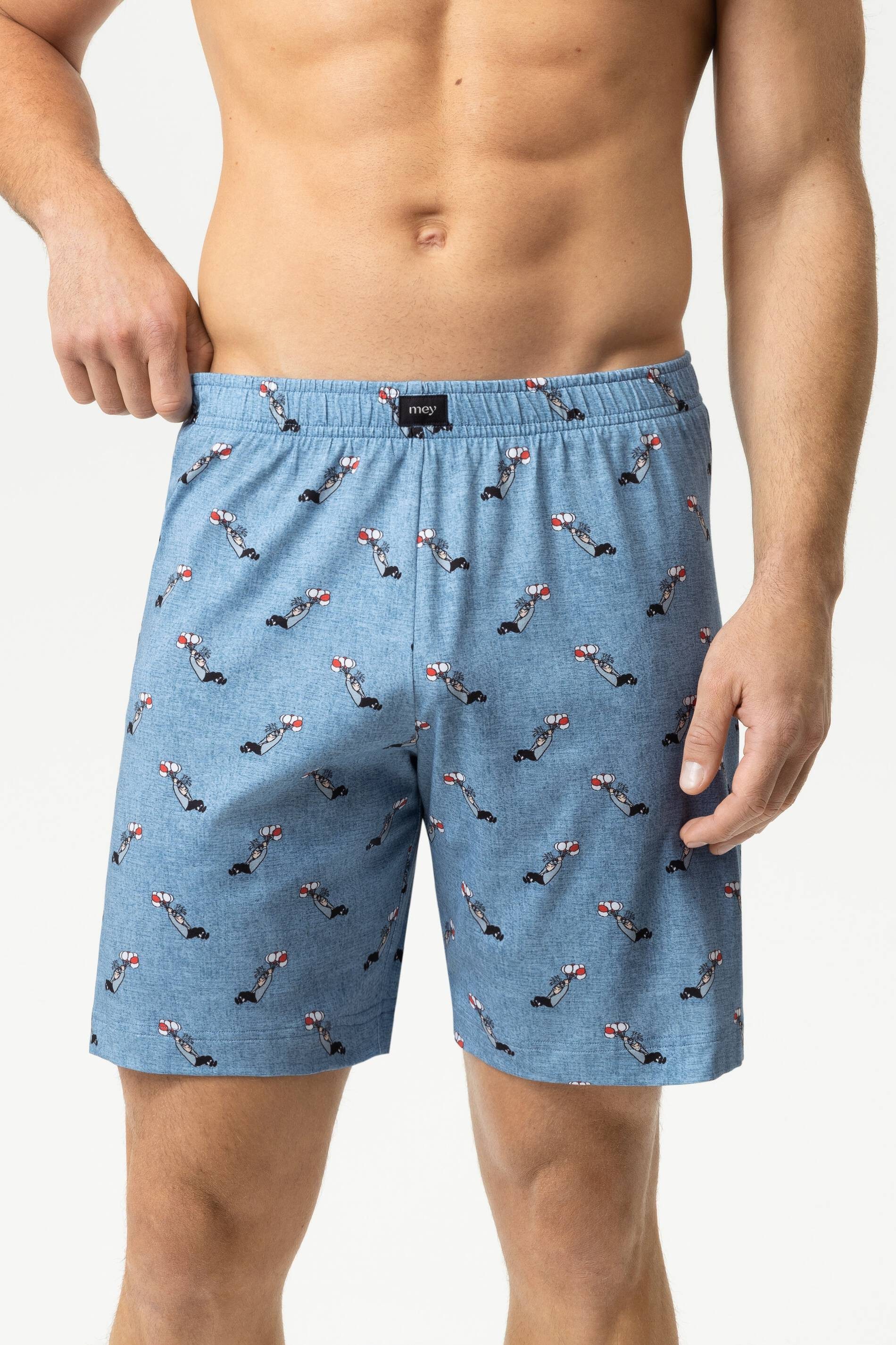 Schlafhose Mey Hose kurz Serie mey x LORIOT mit Print Shorts