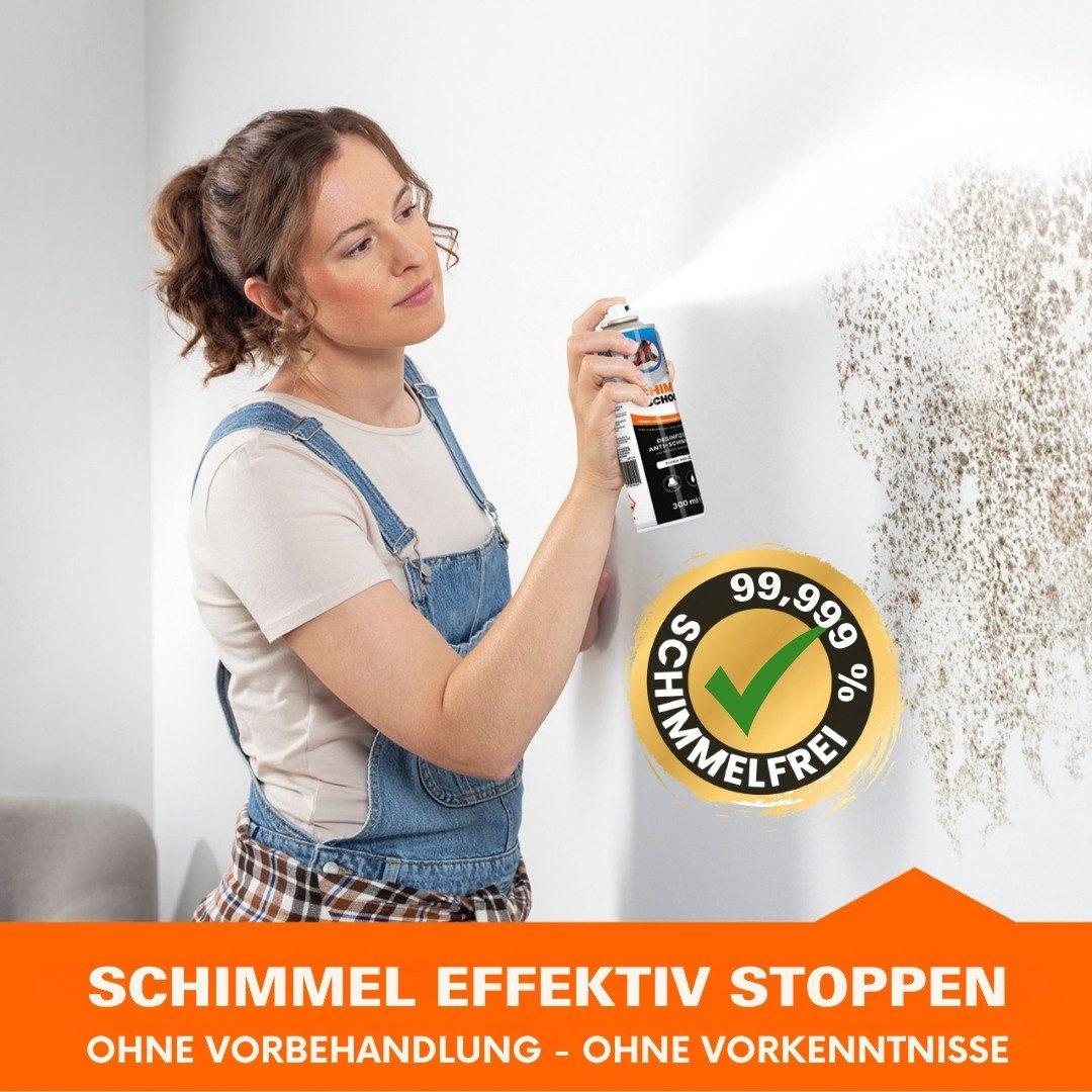 Tonis SCHIMMELSCHOCK Wandfarbe Anti-Schimmel-Sprühfarbe mit 99,999% antimikrobieller Wirkung, 300ml, Wissenschaftlich nachgewiesene Sofortwirkung, effektiv und  – Bild 2 von 5