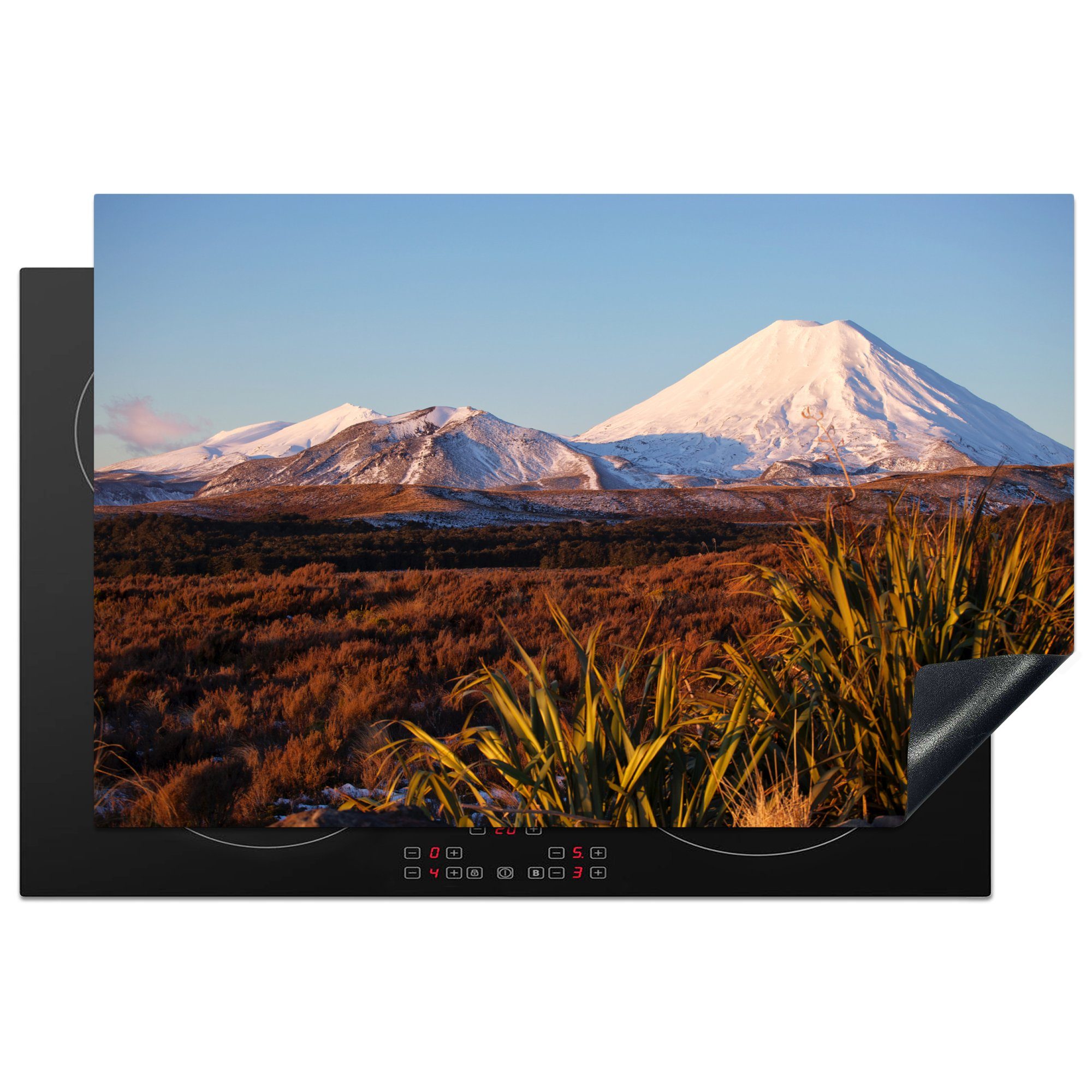 Ceranfeldabdeckung Schutz Vinyl, küche, (1 Neuseeland, Tongariro-Nationalpark MuchoWow für tlg), im cm, in Herdblende-/Abdeckplatte Vulkan Induktionskochfeld 81x52 die