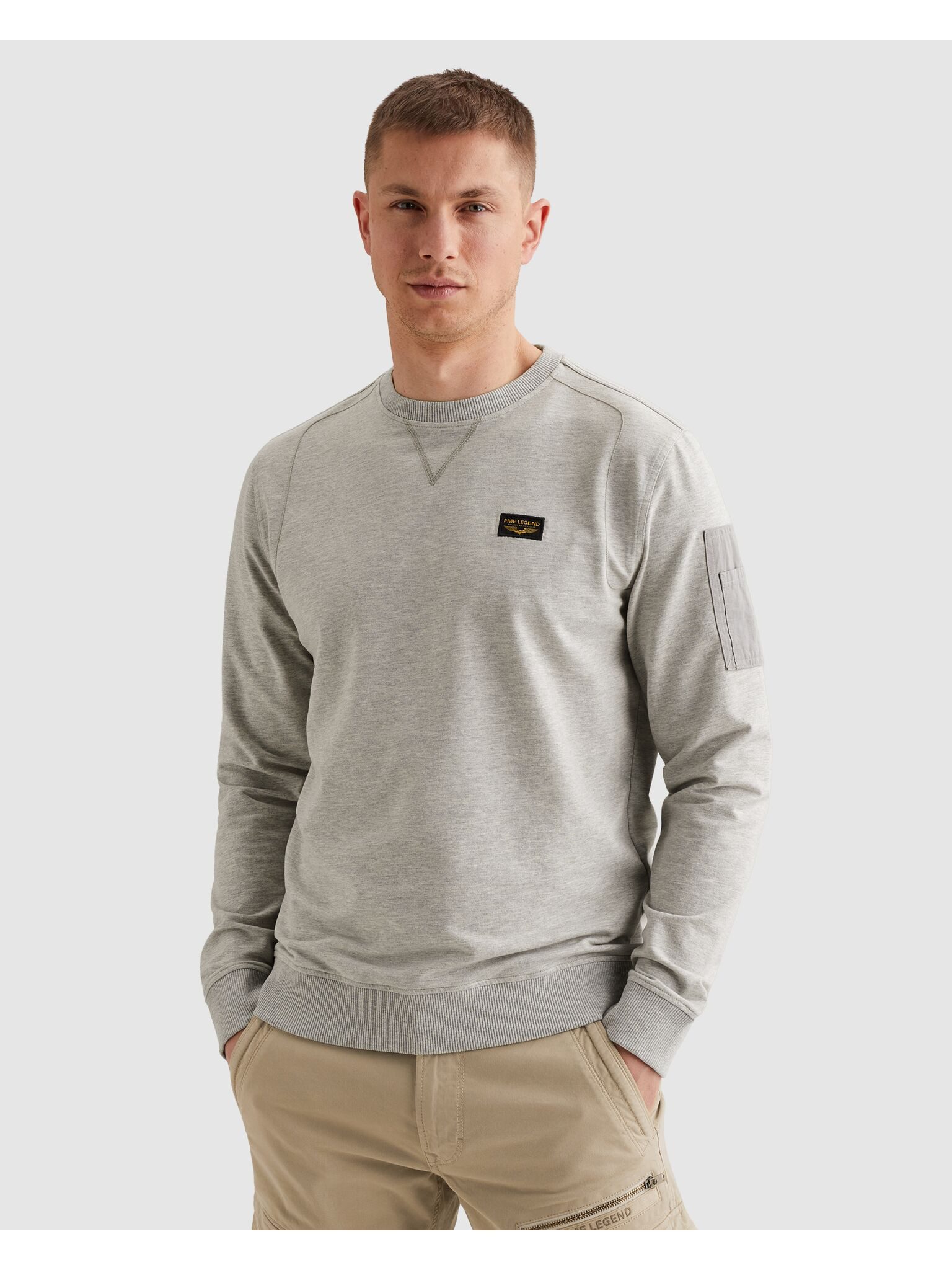 PME LEGEND Sweatshirt Airstrip sweat mit Logo Stickerei