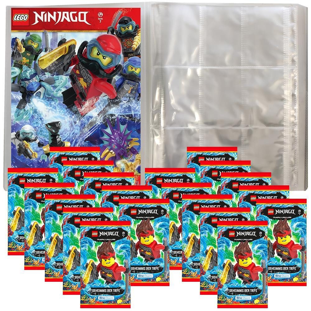 LEGO® Sammelkarte LEGO Ninjago Serie 7 Trading Cards 1 Leere Sammelmappe + 20 Booster