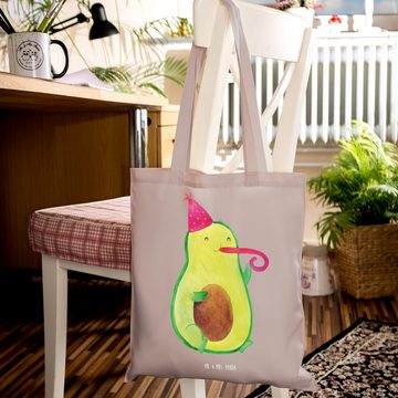 Mr. & Mrs. Panda Tragetasche Avocado Feier - Braun Pastell - Geschenk, Gesund, Einkaufstasche, Veg (1-tlg), Lange Tragegriffe