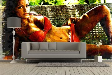 WandbilderXXL Fototapete Red Present, glatt, Retro, Vliestapete, hochwertiger Digitaldruck, in verschiedenen Größen