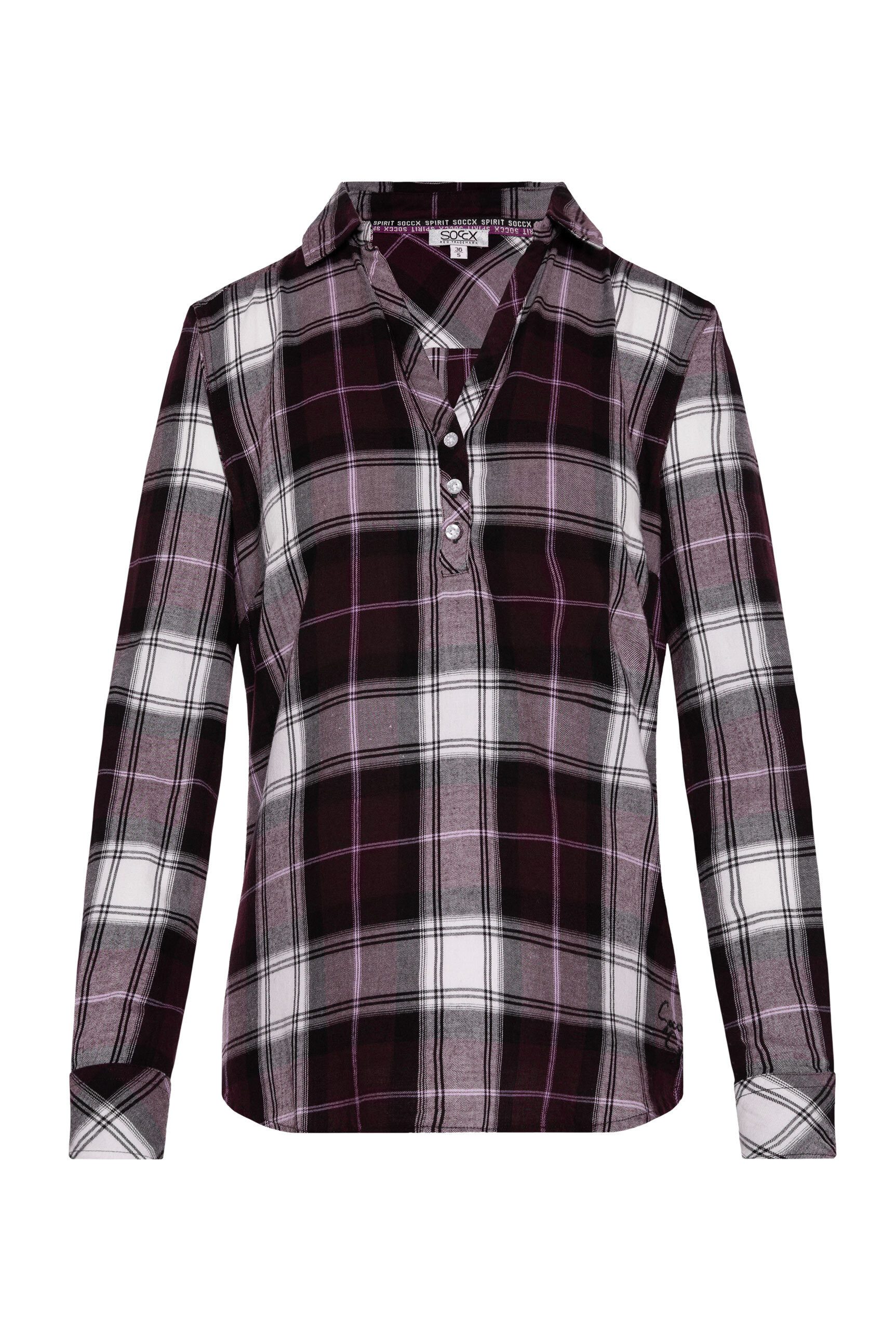 SOCCX Langarmbluse aus Baumwolle