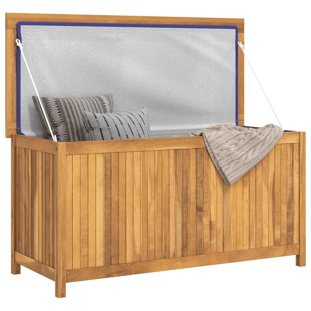 furnicato Gartenbox aus Naturholz mit PE-Auskleidung 114x50x58 cm Braun