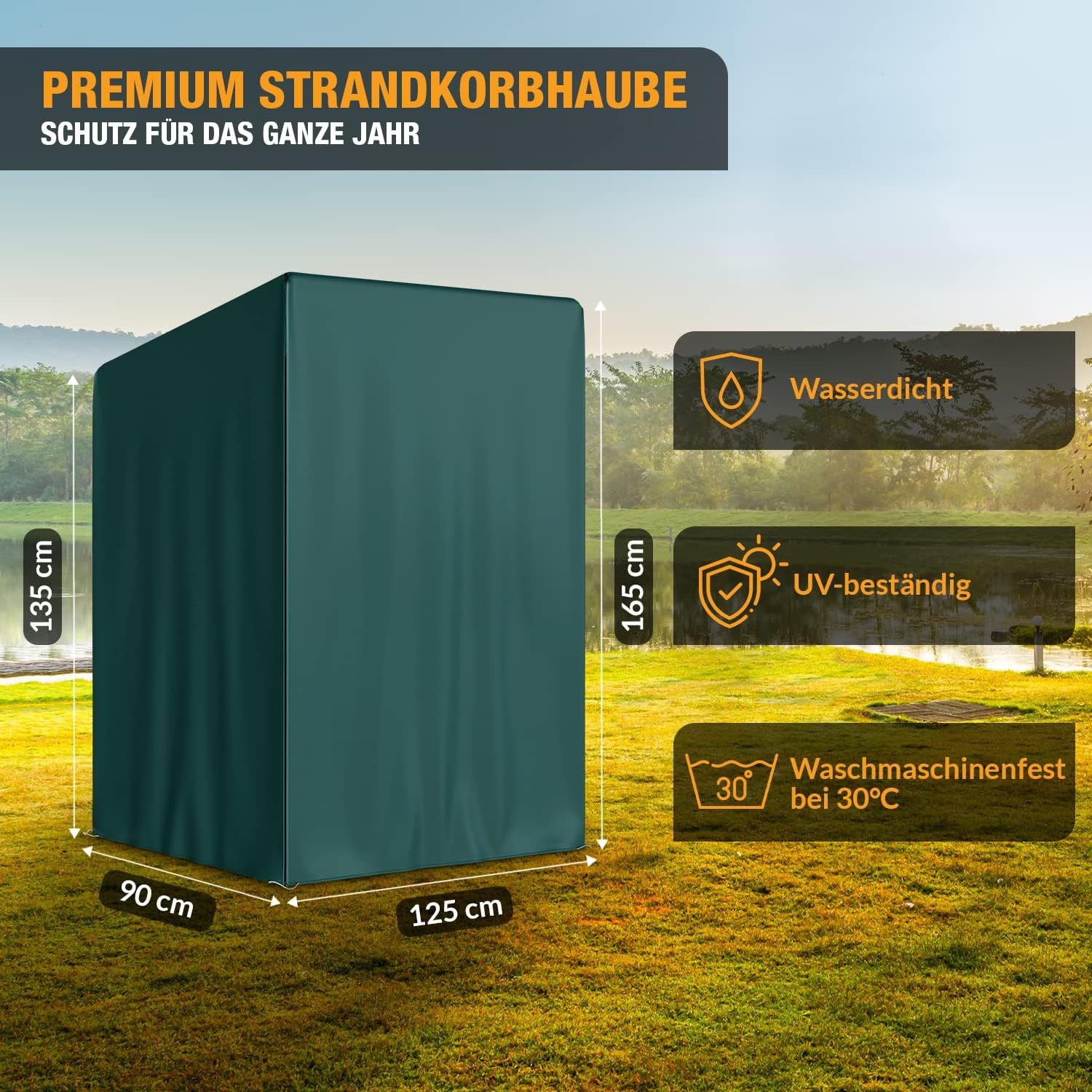 Kronenburg Strandkorb-Schutzhülle Wasserdicht & Winterfest, für alle Strand günstig online kaufen