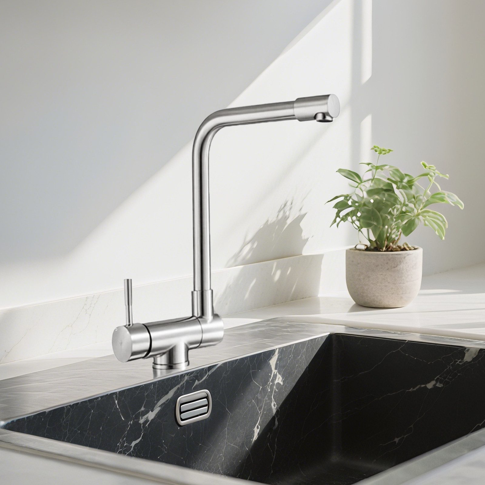 AICA Küchenarmatur Wasserhahn Küche Klappbar, 360° Schwenkbarer Hochdruck-A günstig online kaufen