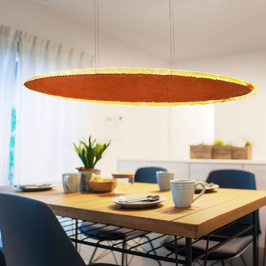etc-shop Hängeleuchte, LED Decken Hänge Lampe rost Wohn Ess Zimmer