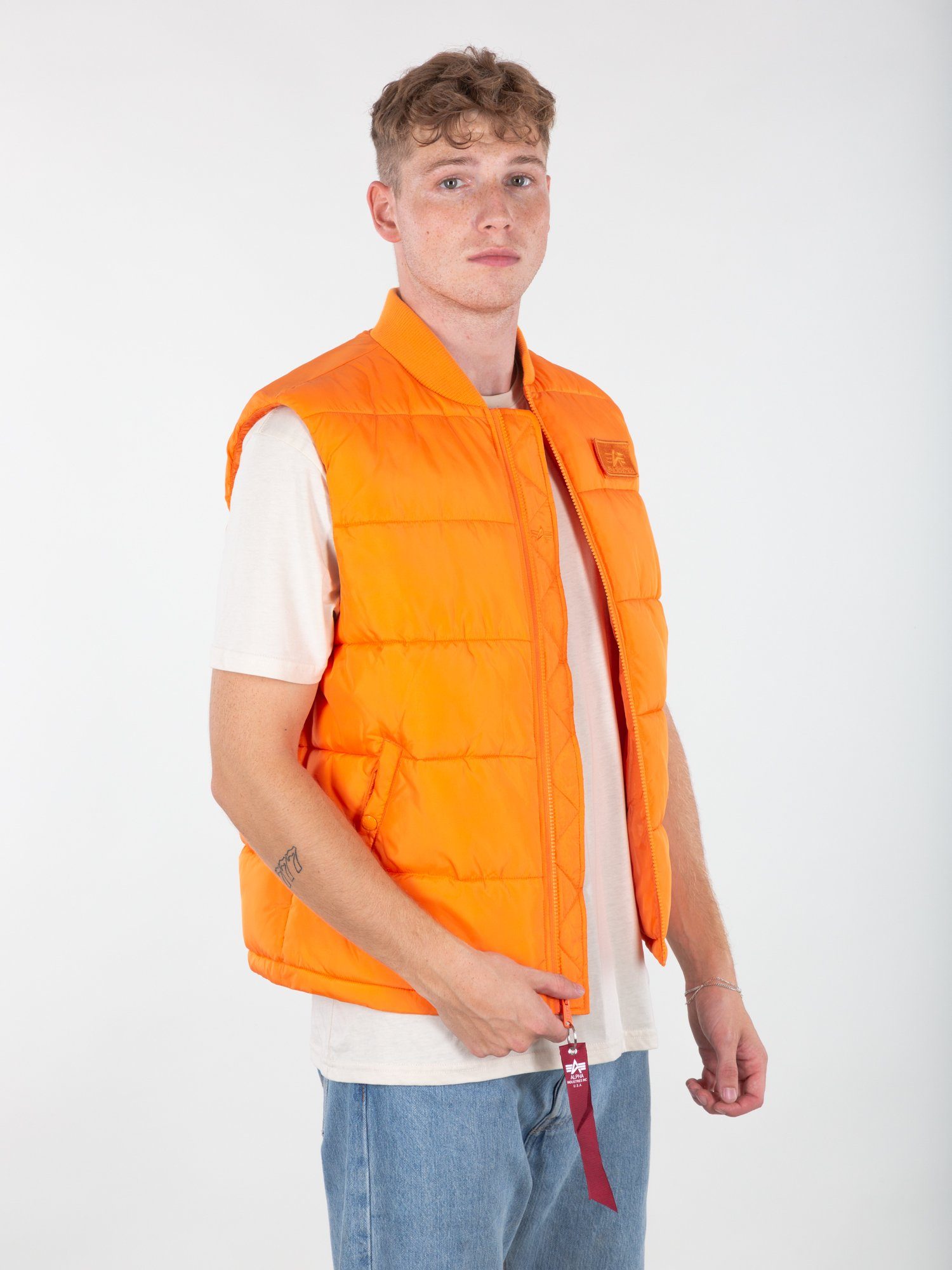 Alpha Industries Men Puffer Vests Industries Blouson LW Vest orange - Alpha