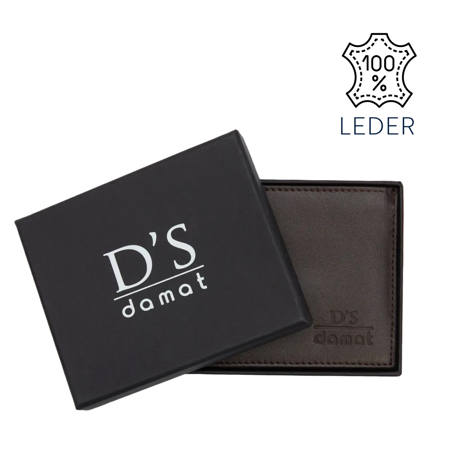 D'S DAMAT Geldbörse Geldbörse aus echtem Leder, Männer, Premium-Geldbörsen für Männer