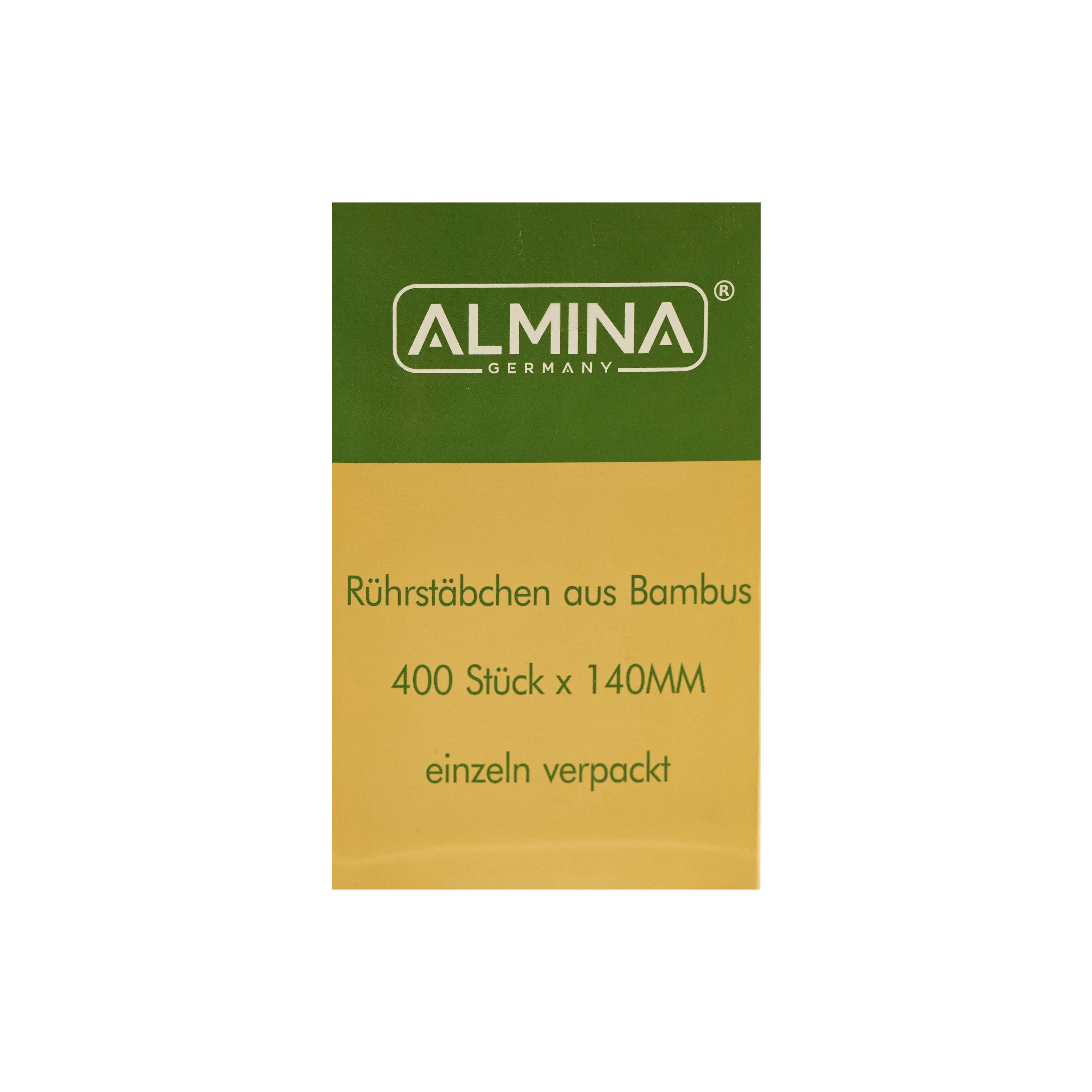 Almina Einwegbesteck-Set Rührstäbchen aus Bambus für Buffet & Küche, 400 Stück - 14 cm (400-tlg), Bambus