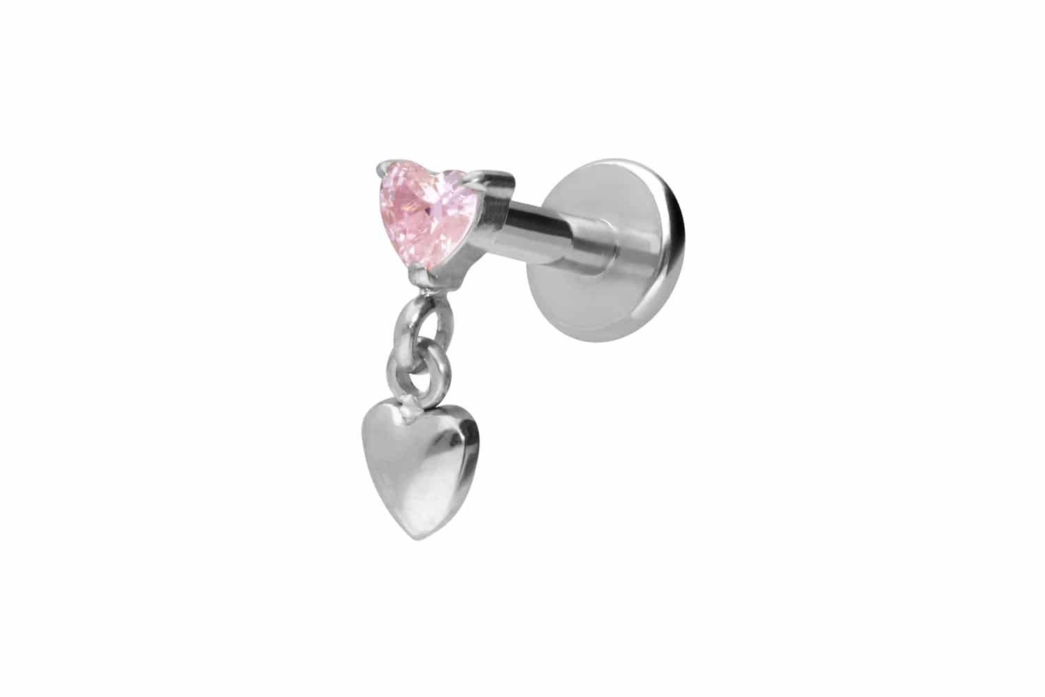 Silberfarben-Kristall: Rosa