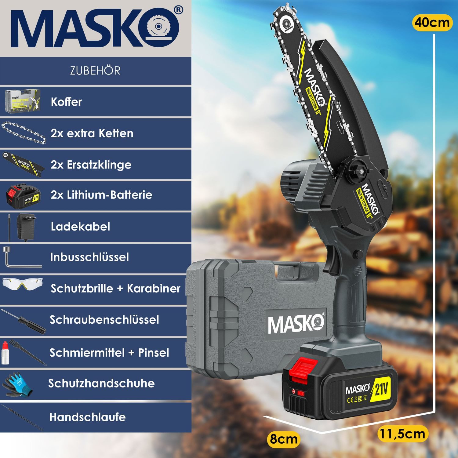 MASKO Akku-Kettensäge günstig online kaufen