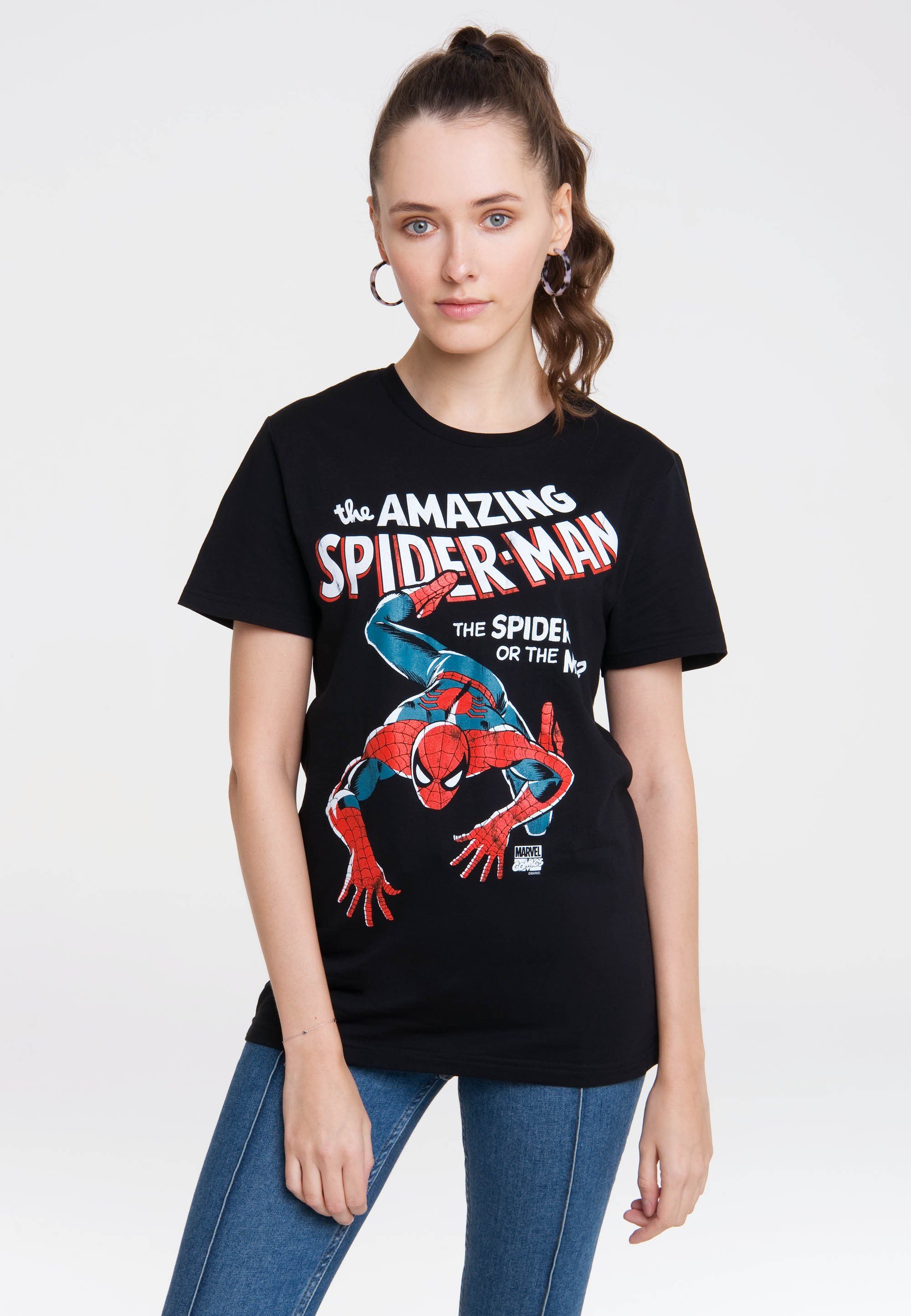 LOGOSHIRT T-Shirt Marvel Spider-Man mit Spider-Man-Print - Amazing coolem