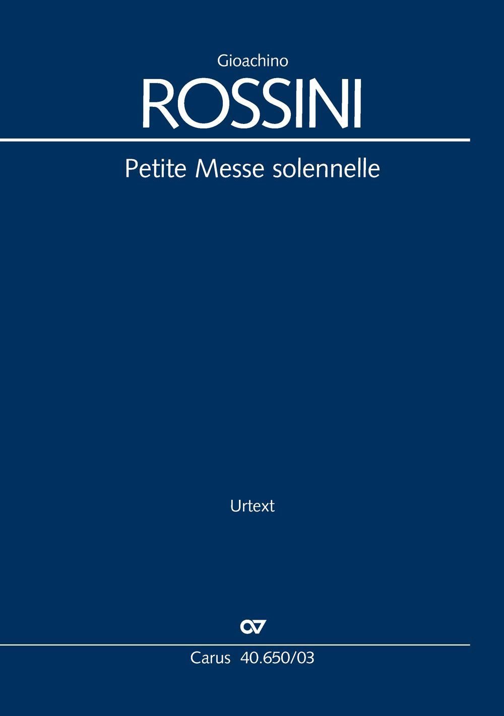 Petite Messe solennelle (Klavierauszug) 1863 / Gioachino Rossini, 1863
