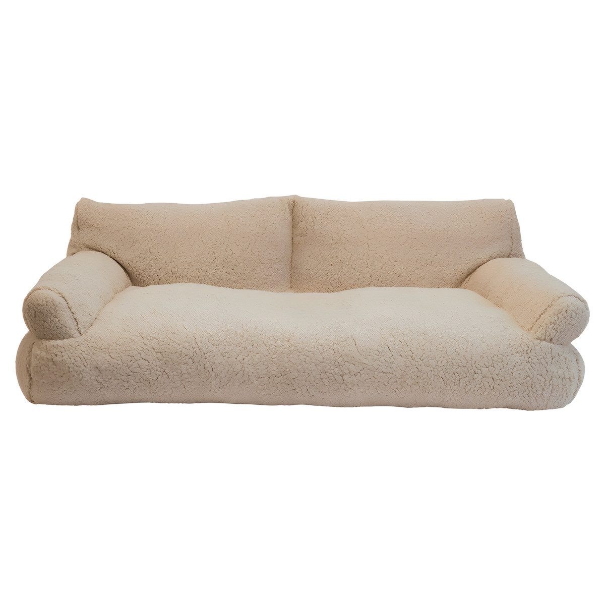Nobby Tierbett Hunde Komfort Plüschsofa Classic Teddy beige von Nobby