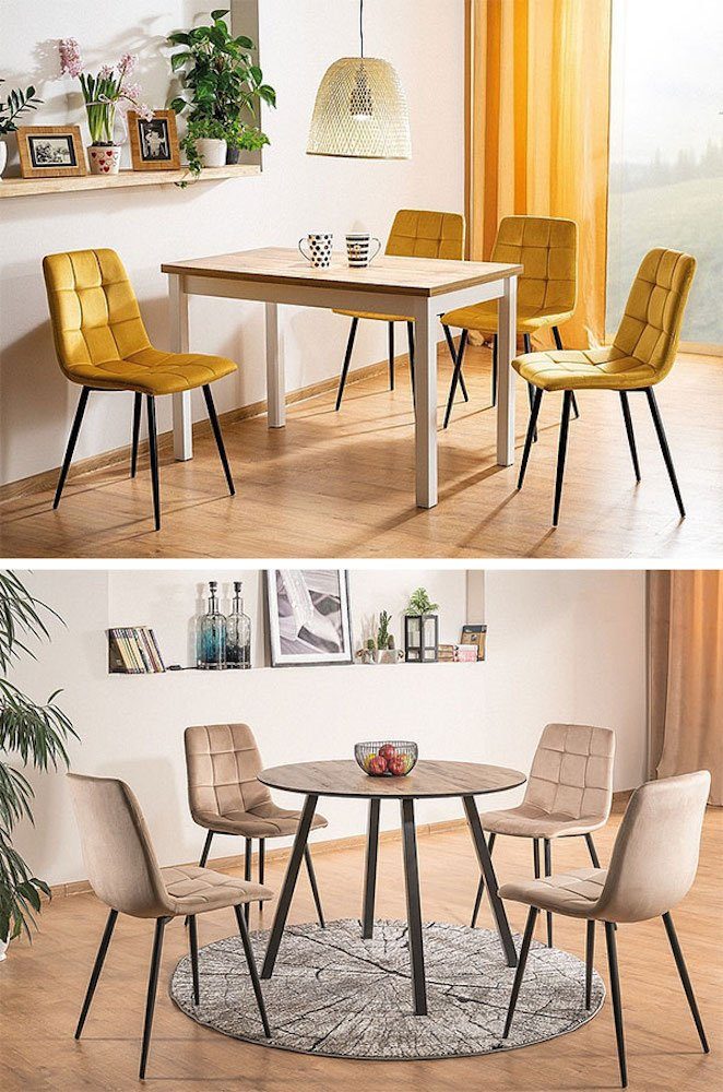 Feldmann-Wohnen Esszimmerstuhl Mila (2 St), türkis 2er Set