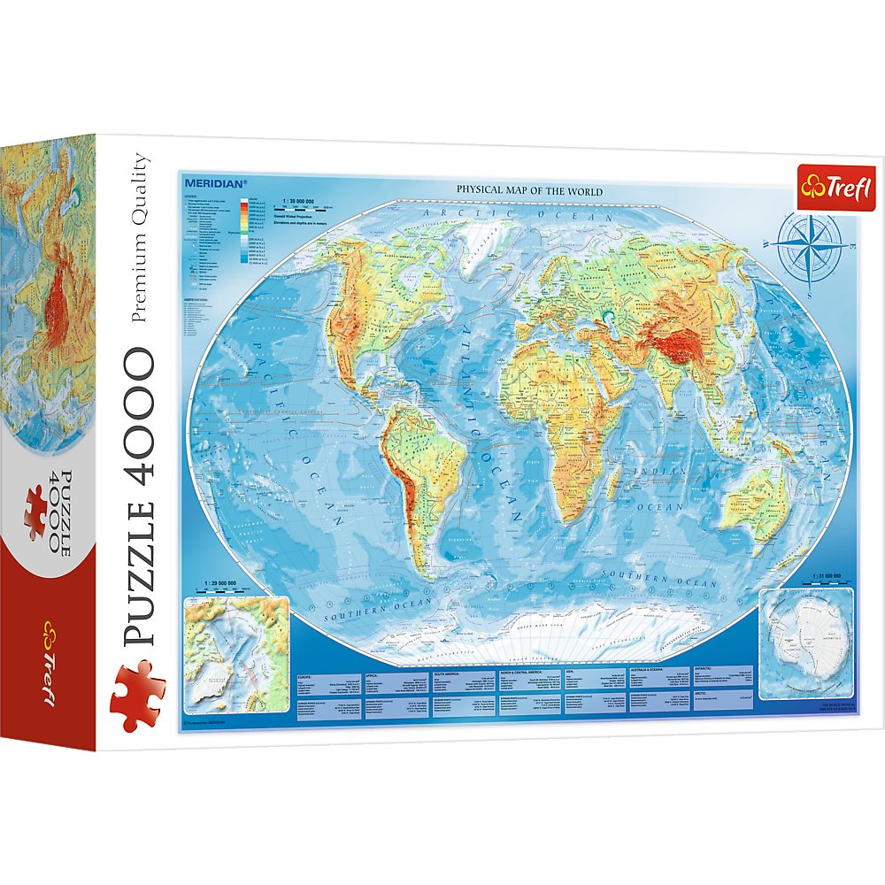 Trefl Weltkarte Europe Große Puzzleteile, Puzzle, in 45007 Trefl Physische Puzzle 4000 Made