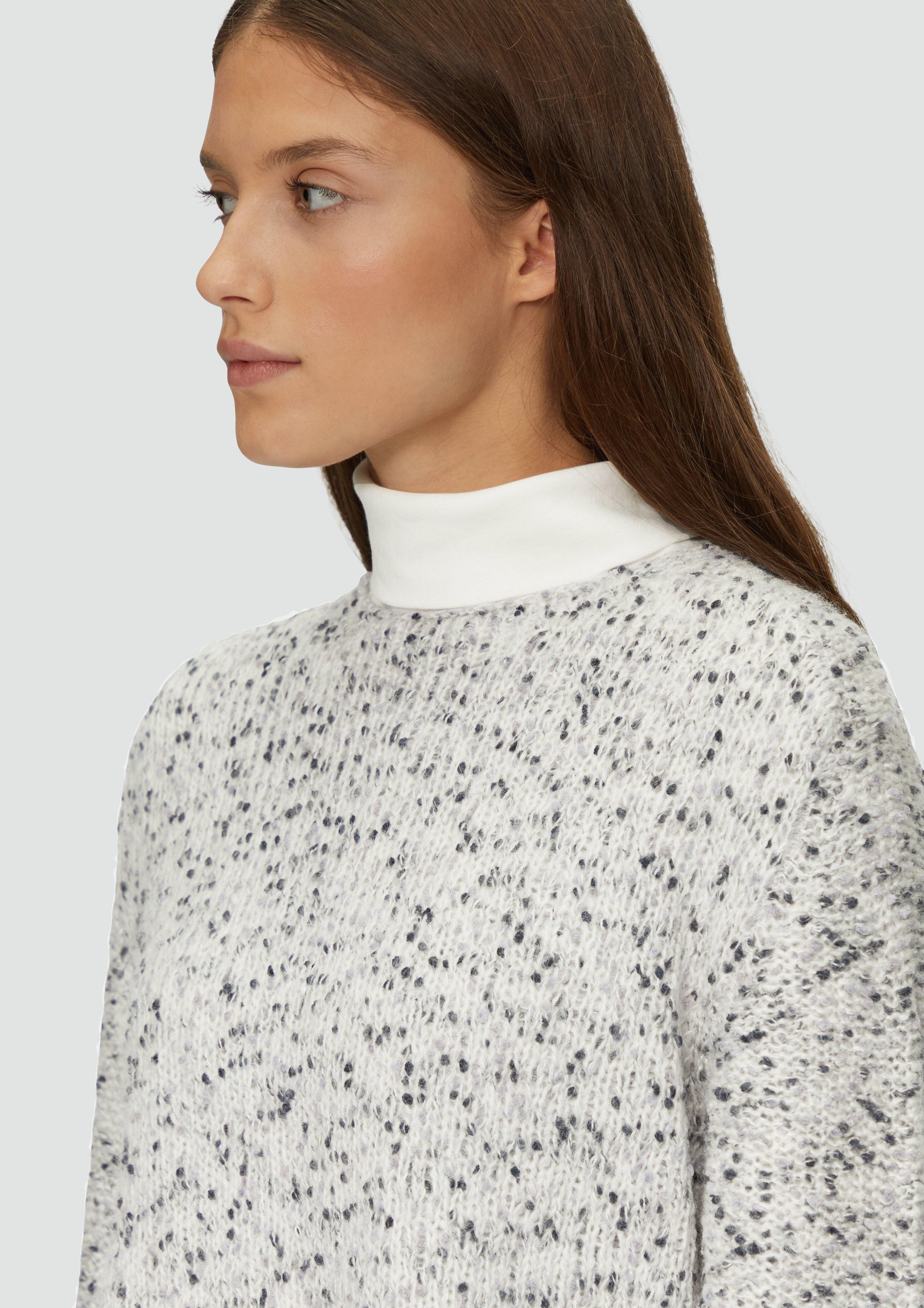 s.Oliver Strickpullover Melierter Strickpullover mit weiten günstig online kaufen