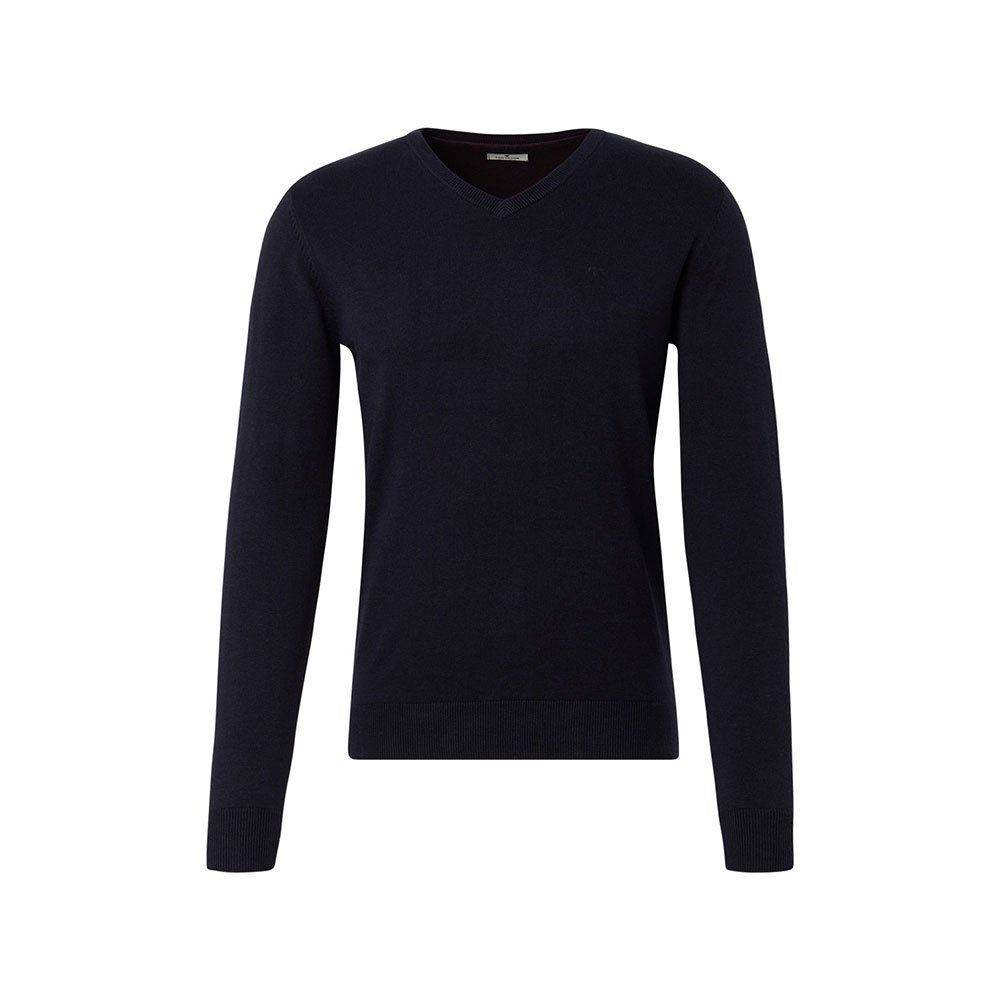 Dünner Navy Basic V-Ausschnitt 4652 TAILOR Pullover TOM Strickpullover Feinstrick in Sweater