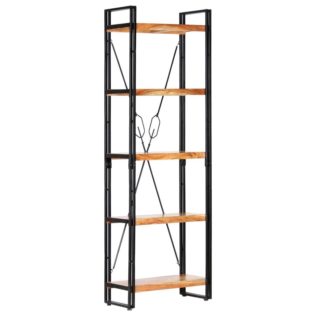 vidaXL Bücherregal Bücherregal 5 Fächer 60x30x180 cm Akazie Massivholz