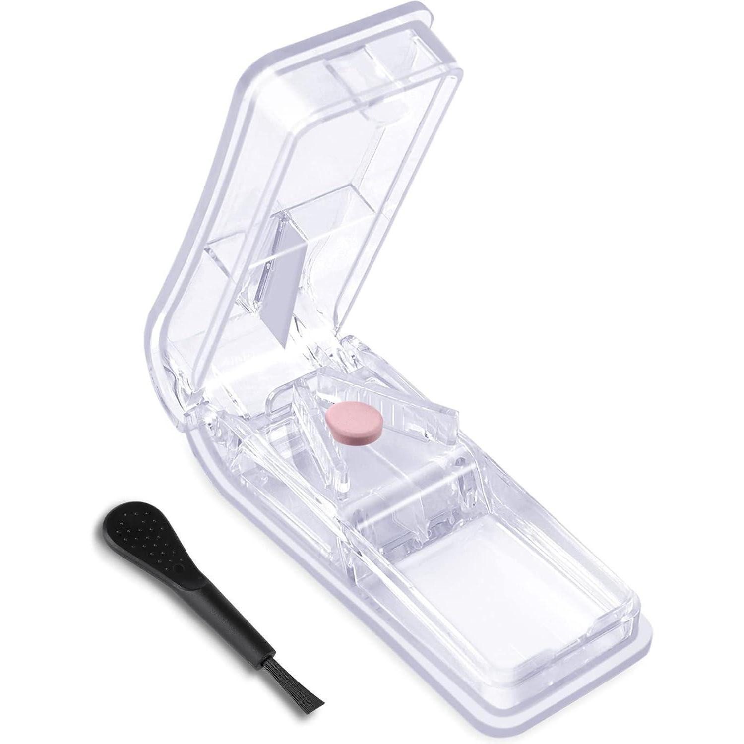 Opret Pillendose Tablettenteiler für Große und Kleine Tabletten - Transparent - Mit