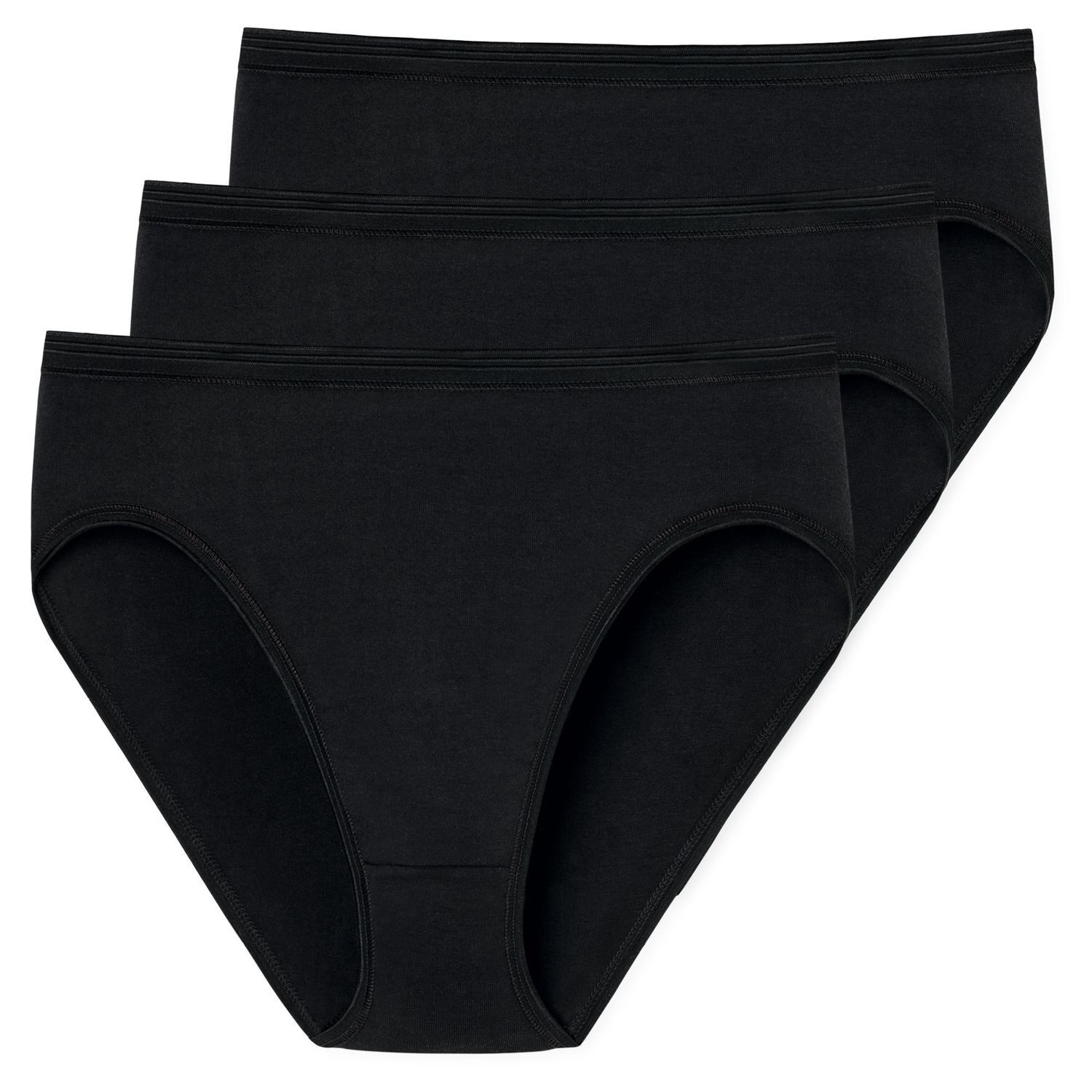 Schiesser Jazz-Pants Slips (3-St) flache Nähten, ohne Seitennähte, seidig weiches Material im 3er Pack