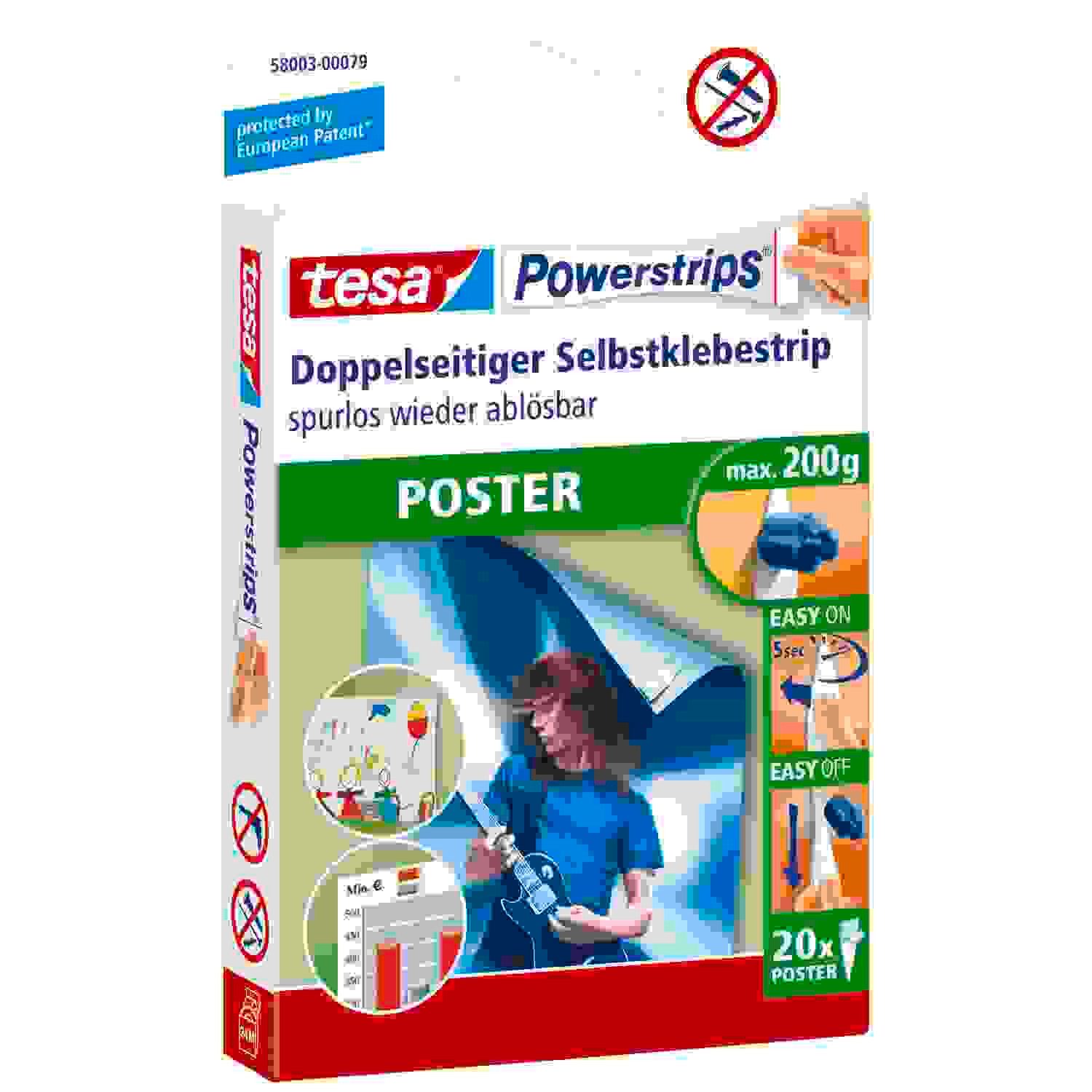 Klebehaken POWERSTRIPS Poster Doppelseitige Klebestreifen