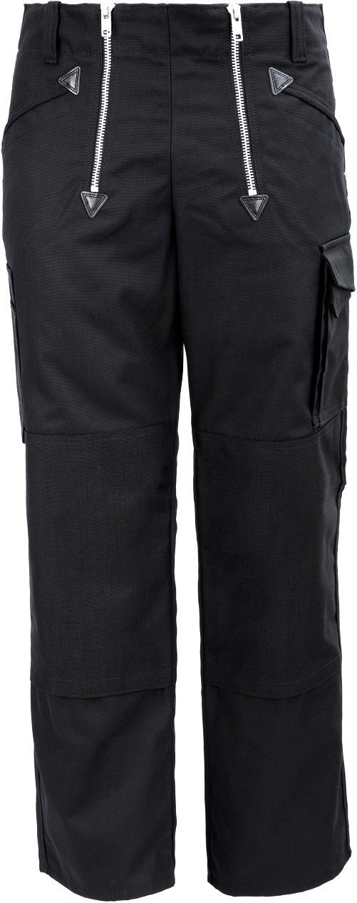 Zunftsommerhose Arbeitshose Canvas JOB schwarz Kniepolstertaschen aus mit