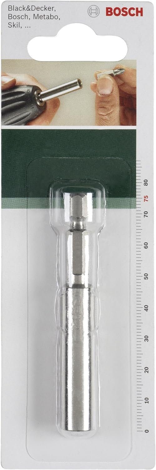 BOSCH Bohrer- und Bitset Bithalter Bosch 75 mm 1/4 Zoll Sechskant magnetisch - Aufnahme normal