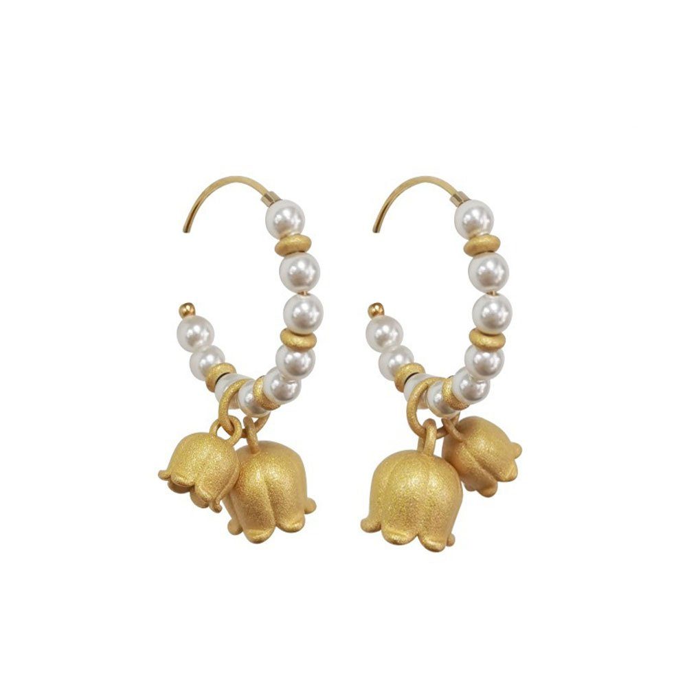 Hochzeiten, Ohrringe für Metall Perlen Ohrhänger baumelnde Damenschmuck Partys Paar Geeignet Braut-Ohrringe, LAKKEC Mode