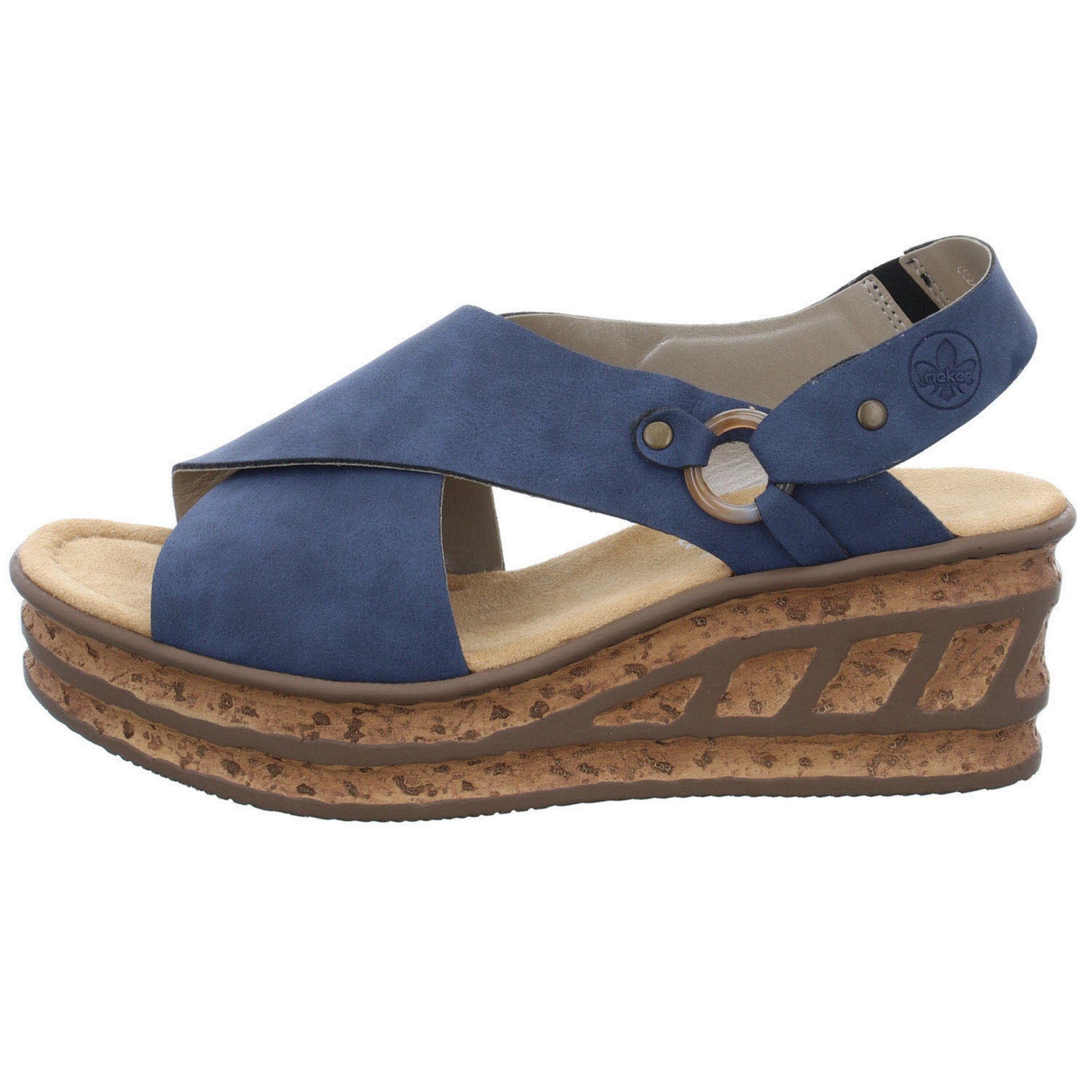 Bequem Freizeit Damen Fußbett Sandalen Rieker Sandalette Plateausandaletten Synthetik