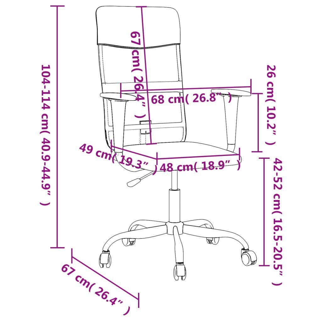 furnicato Bürostuhl Höhenverstellbar Weiß Netzstoff und Kunstleder