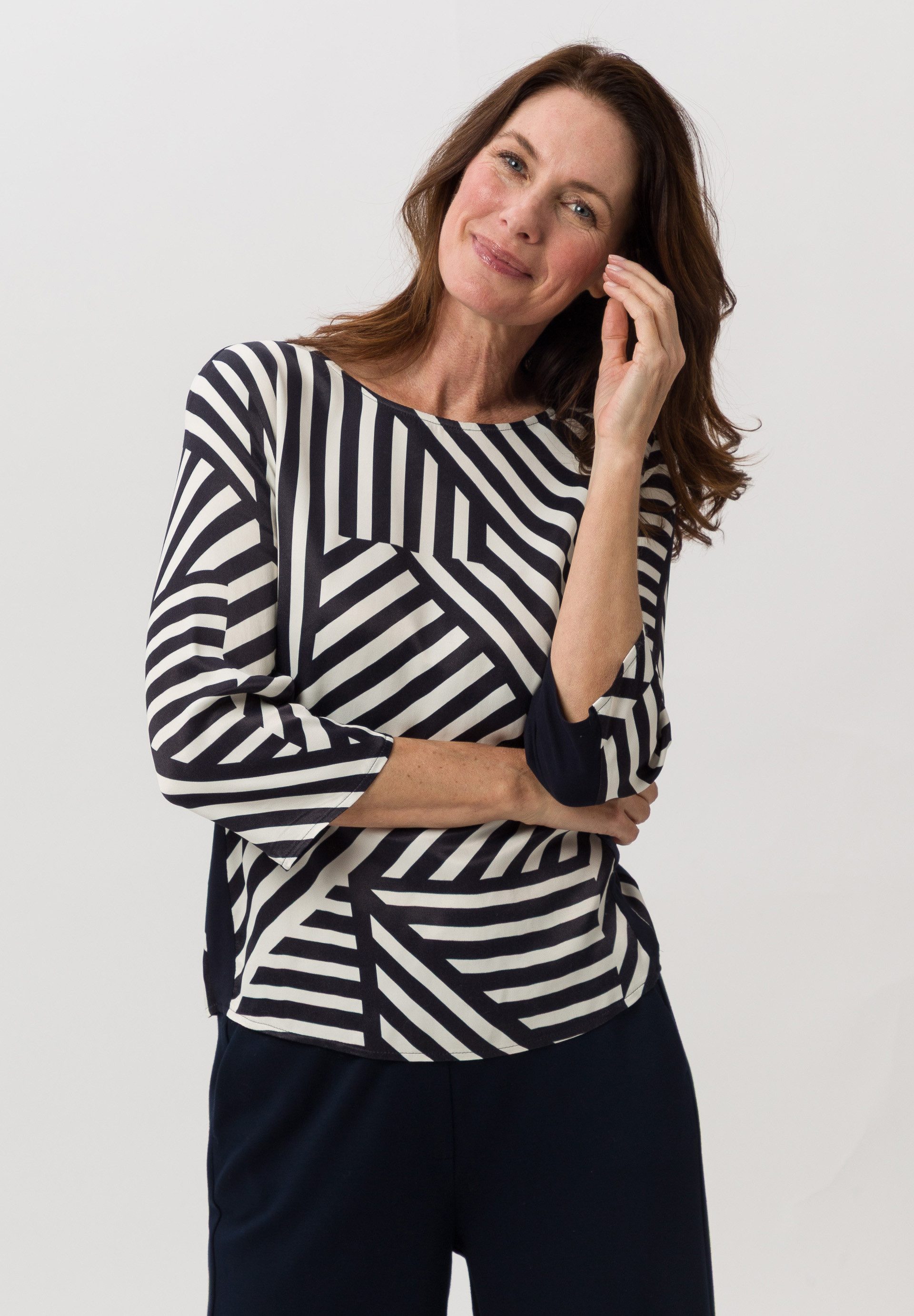 FRANK WALDER Blusenshirt im aparten Streifendessin günstig online kaufen