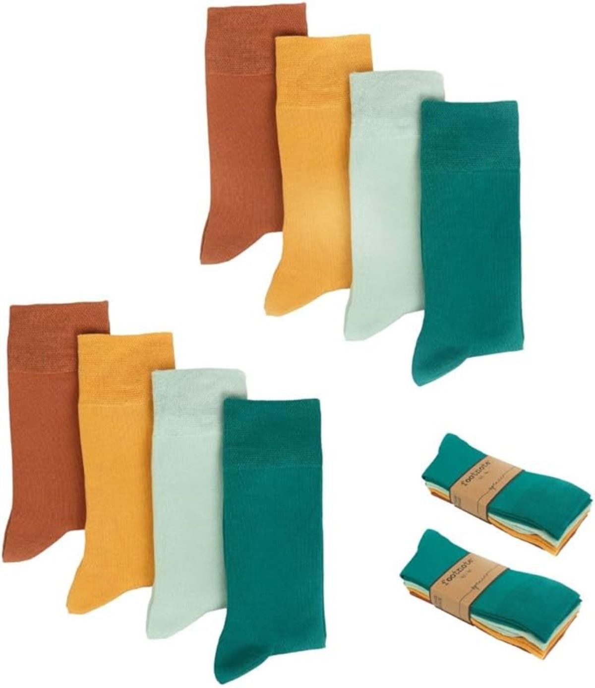 FOOTNOTE Komfortsocken Spencer/43-46/bunt (8-Paar) 73% Bambus-Viskose, nachhaltig, atmungsaktiv, antibakteriell