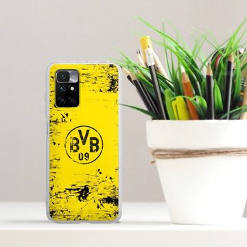 DeinDesign Handyhülle Borussia Dortmund Offizielles Lizenzprodukt BVB BVB Destroyed Look, Xiaomi Redmi 10 2022 Silikon Hülle Bumper Case Handy Schutzhülle