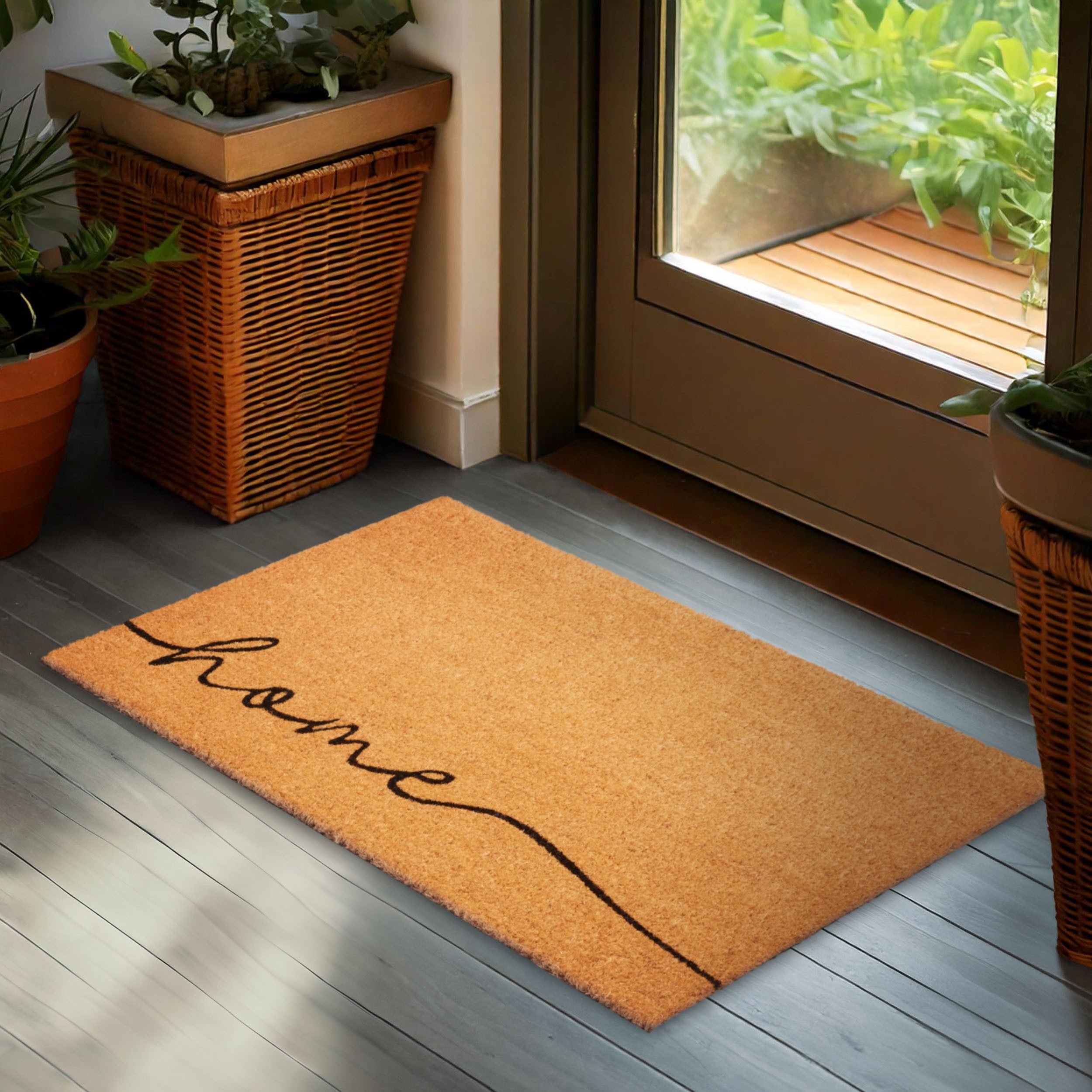 BRUBAKER Fußmatte Home - 45 x 75 cm Schmutzfangmatte für dein Zuhause - Bra günstig online kaufen