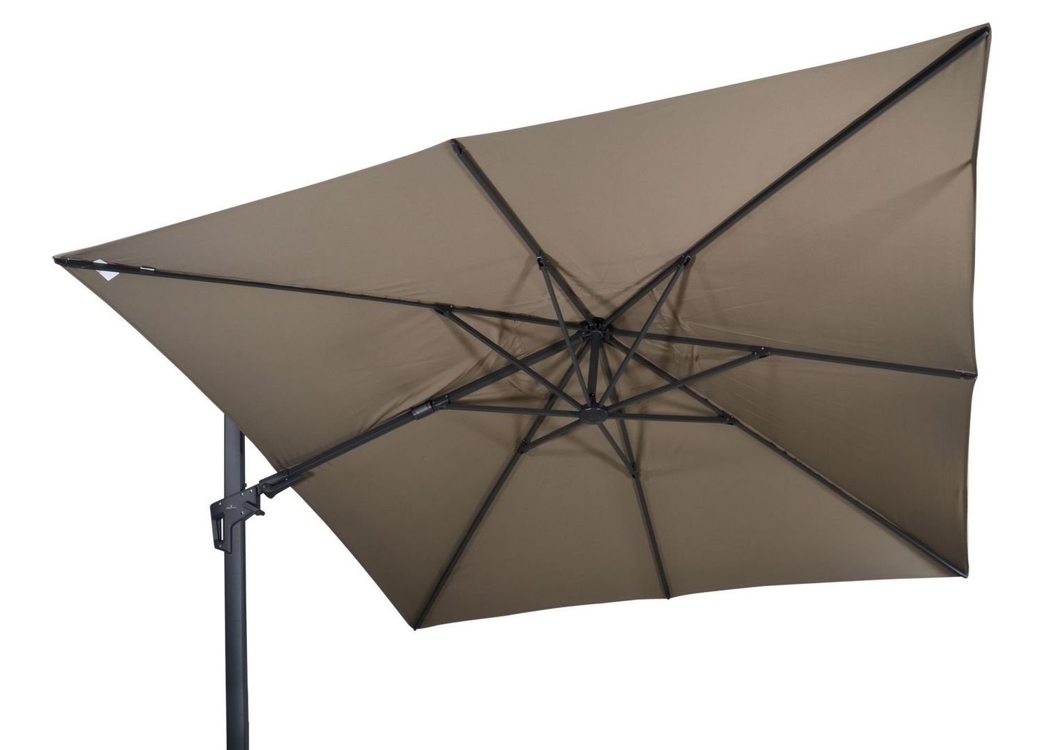 Lesli Living Sonnenschirm Lesli Living Ampelschirm "Virgo Flex" Taupe 3x3m