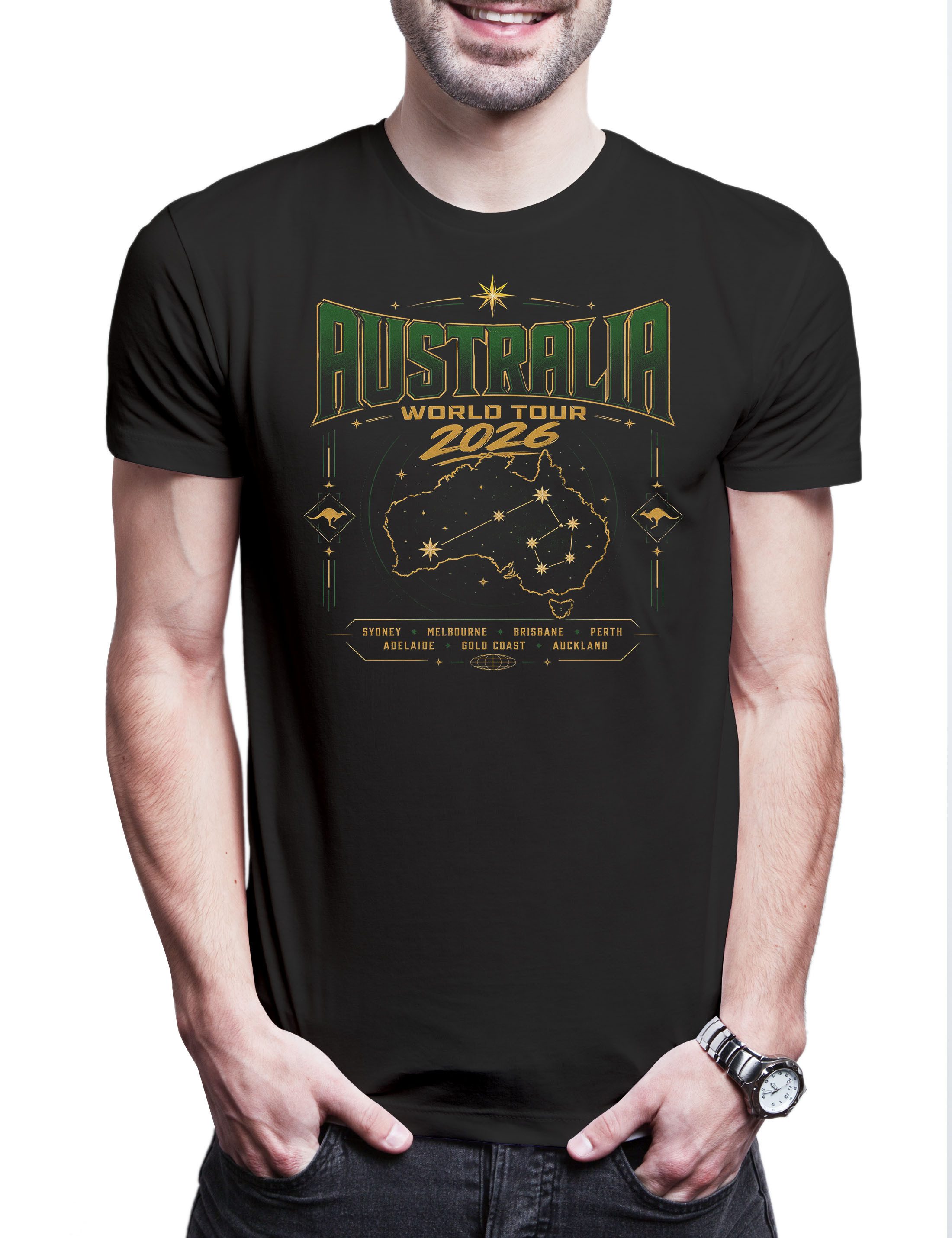 Print-Shirt Team Australia 2 Herren T-Shirt Australien Outback Sydney Fußball WM