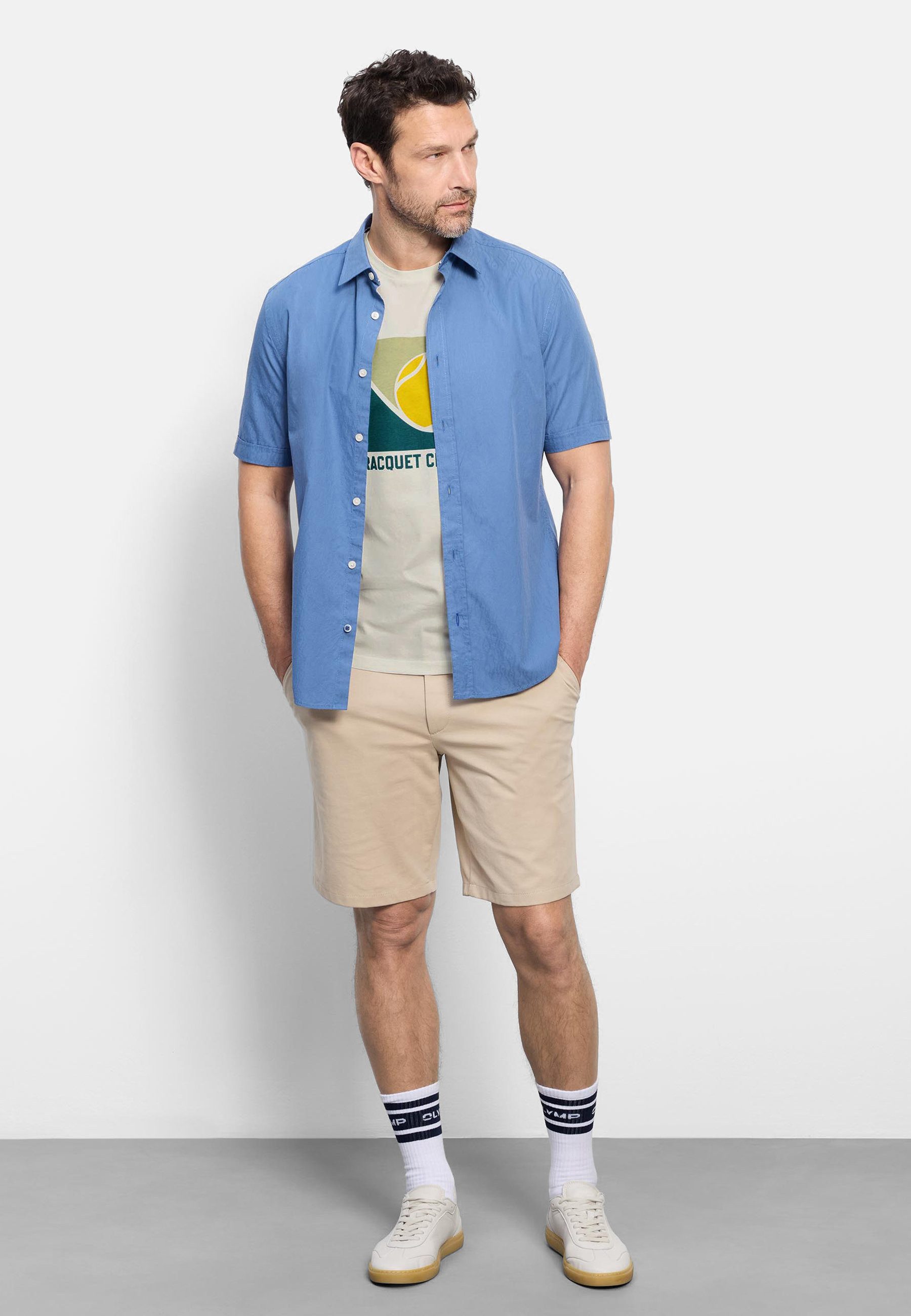 OLYMP T-Shirt OLYMP Casual Wirk, T-Shirt