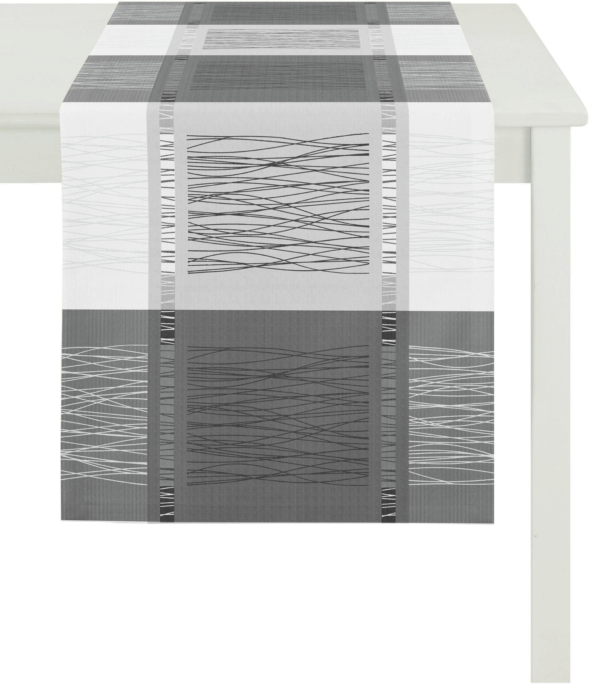 DecoHomeTextil Tischläufer Harmony – Hellgrau, 40 X 100 Cm, Aus Polyester, Pflegeleicht Mit Saumrand