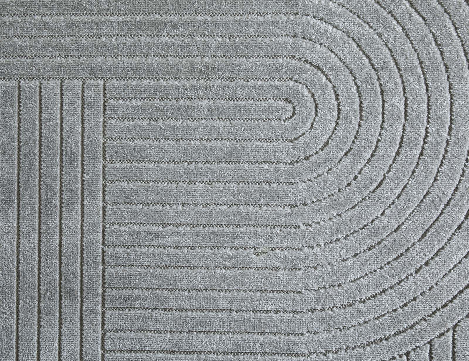 TaraCarpet Teppich TaraCarpet Zen Modern fürs Wohnzimmer Schlafzimmer und Outdoorteppich, rechteckig, Höhe: 5 mm, In&Outdoor Teppich hoch-tief 3D grau Wohnzimmer Schlafzimmer 80x150