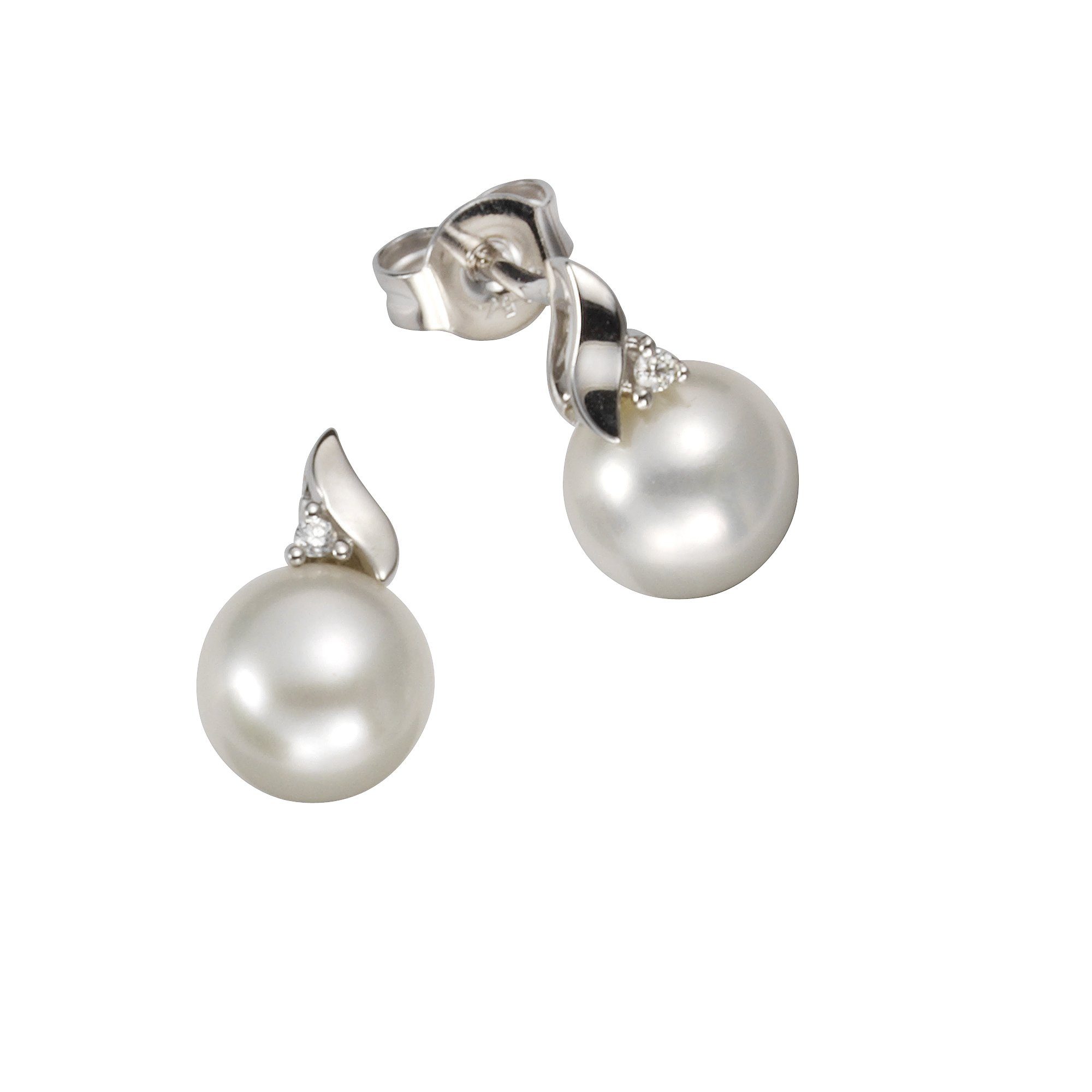Orolino Ohrstecker 585/- Weißgold Perlen Brillanten online kaufen | OTTO