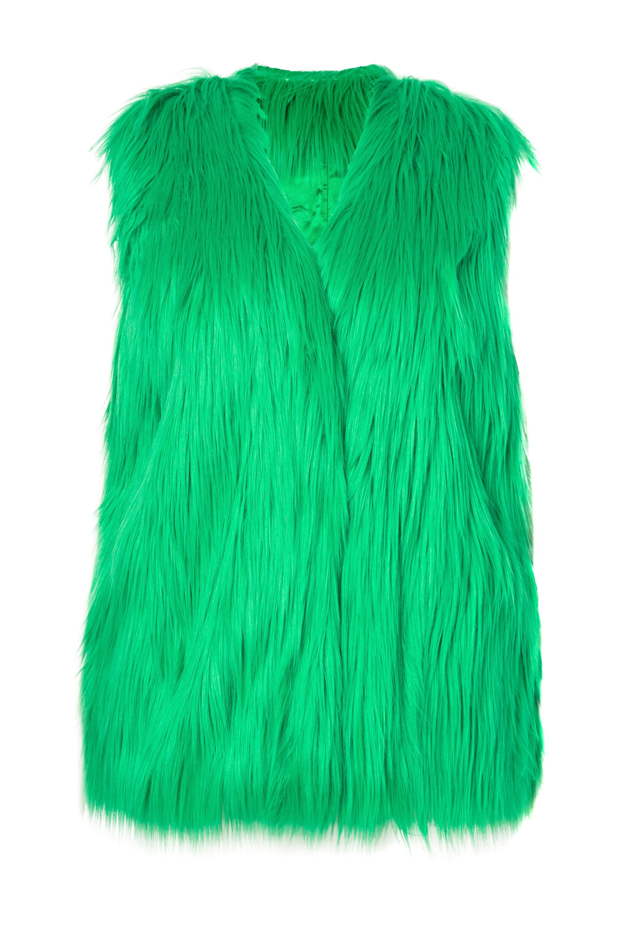 Angel of Style Steppweste Weste Straight Fit Neon FakeFur offene Form