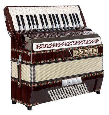 Zupan Piano-Akkordeon IV 96 EF/M - 96 Bassknöpfe, 38 Diskanttasten, A mano A-Stimmplatte, mit Holztastatur und Perlmuttauflage