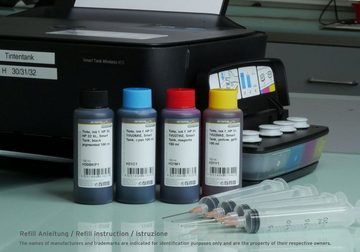 OCTOPUS Fluids Druckertinten Set für HP 30, 31, 32 Smart Tank 315, 450, 455, 457, Nachfülltinte (für HP, Spar-Set, 4x 100 ml)